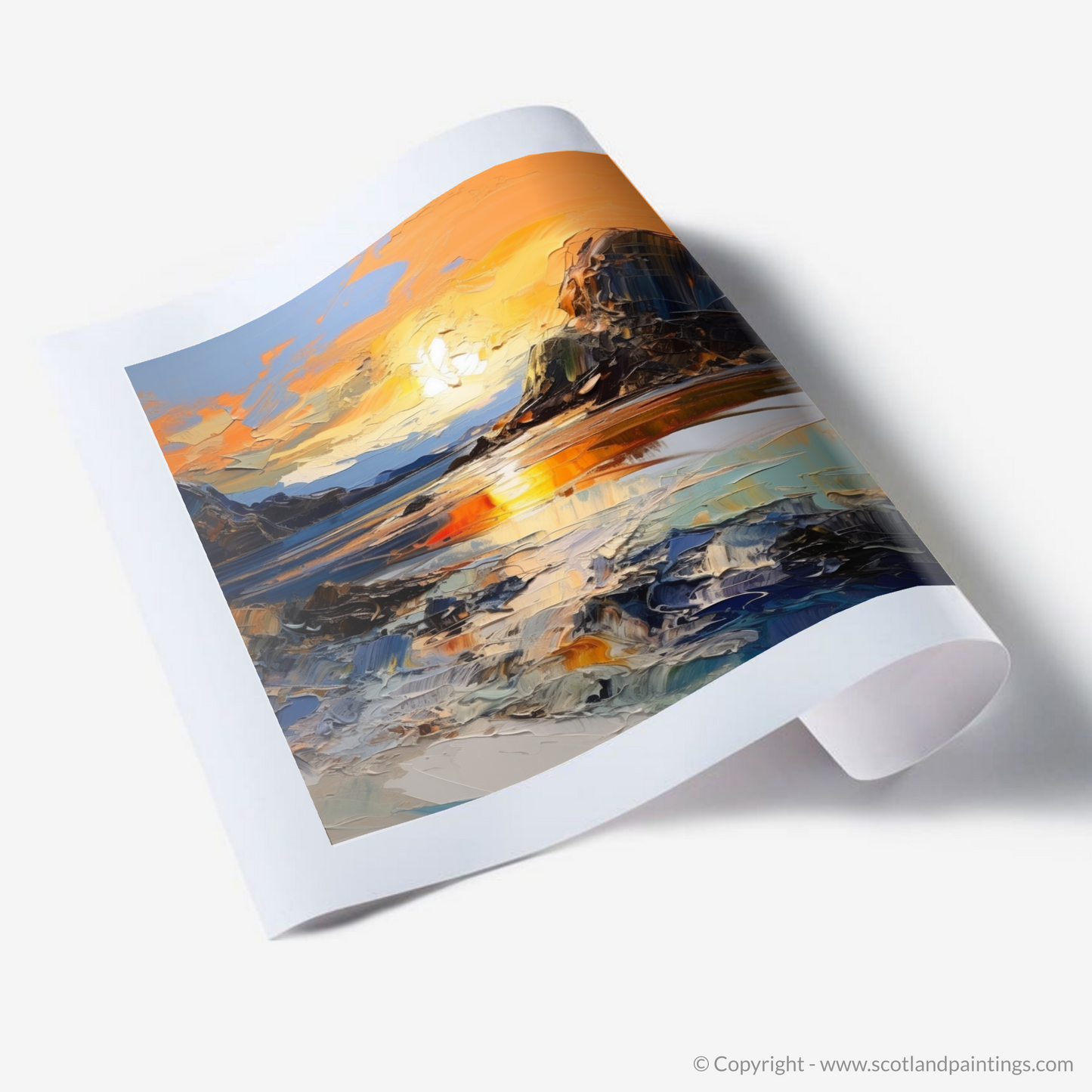 Art Print of Kiloran Bay at golden hour