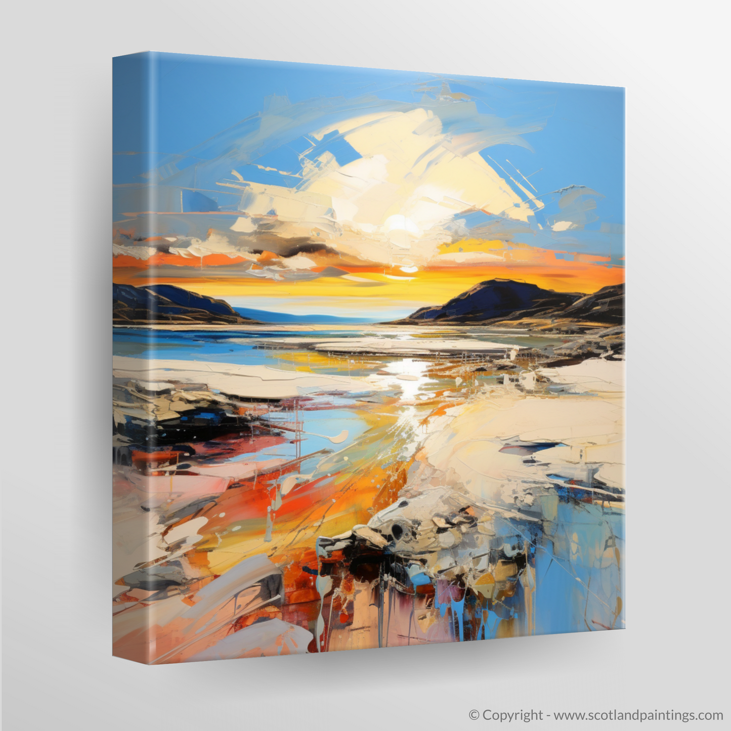 Canvas Print of Traigh Mhor at golden hour