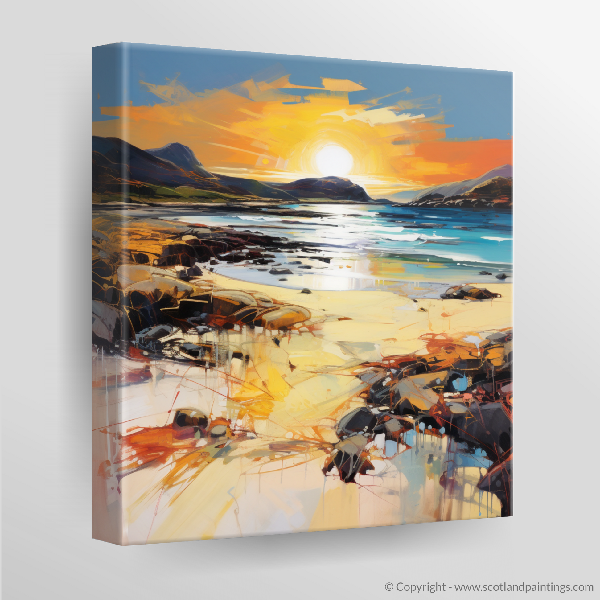 Canvas Print of Traigh Mhor at golden hour