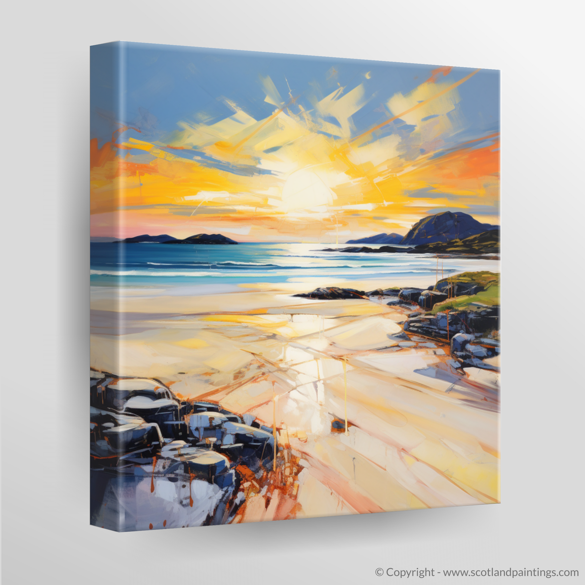 Canvas Print of Traigh Mhor at golden hour