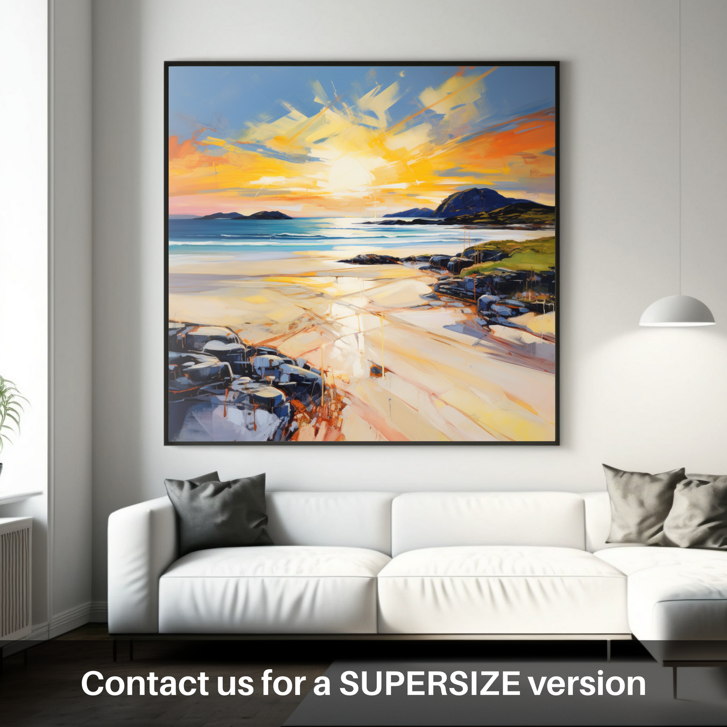 Huge supersize print of Traigh Mhor at golden hour