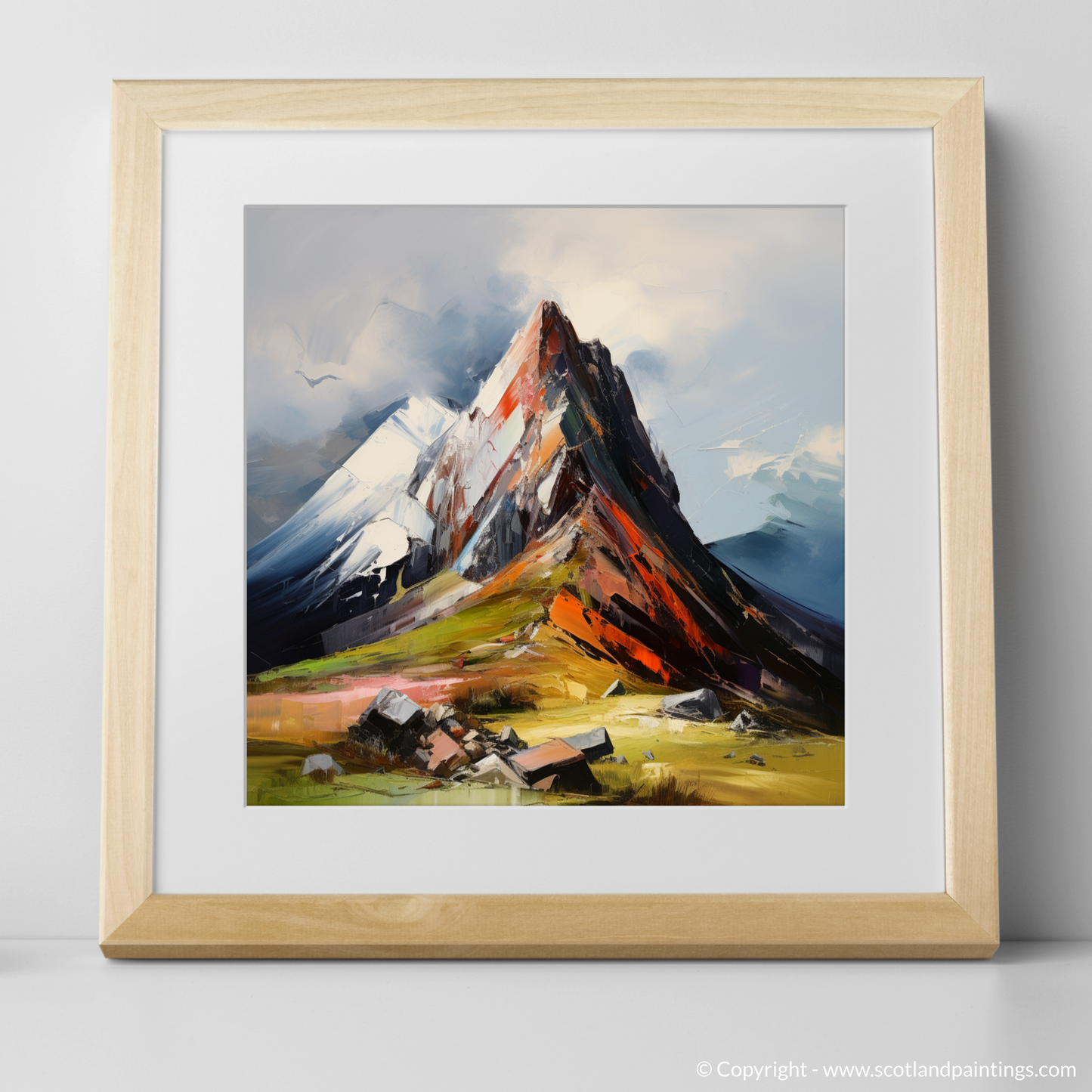 Art Print of Cairn Gorm, Highlands with a natural frame