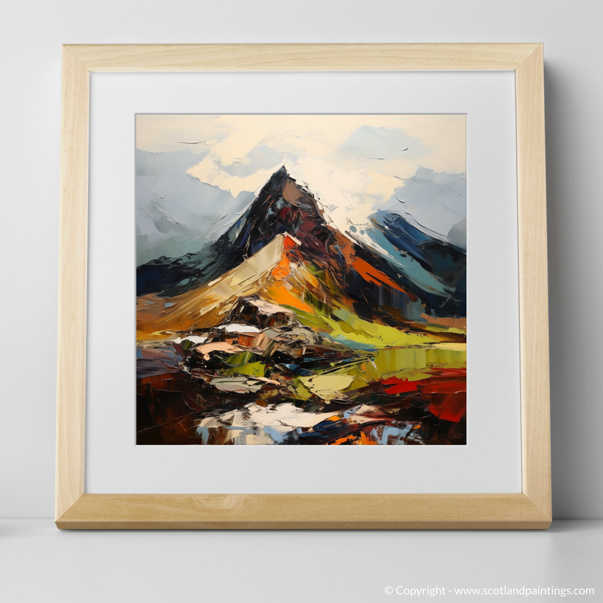 Art Print of Cairn Gorm, Highlands with a natural frame