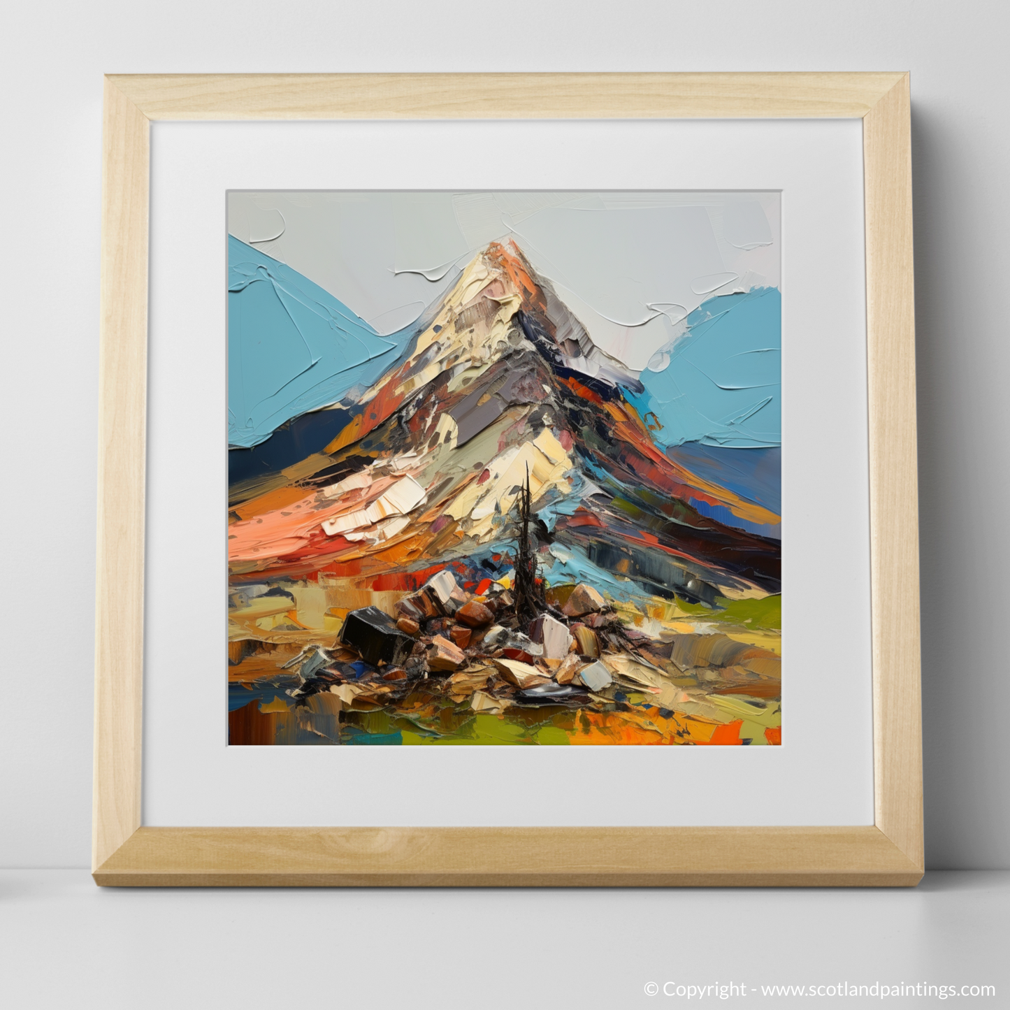 Art Print of Cairn Gorm, Highlands with a natural frame