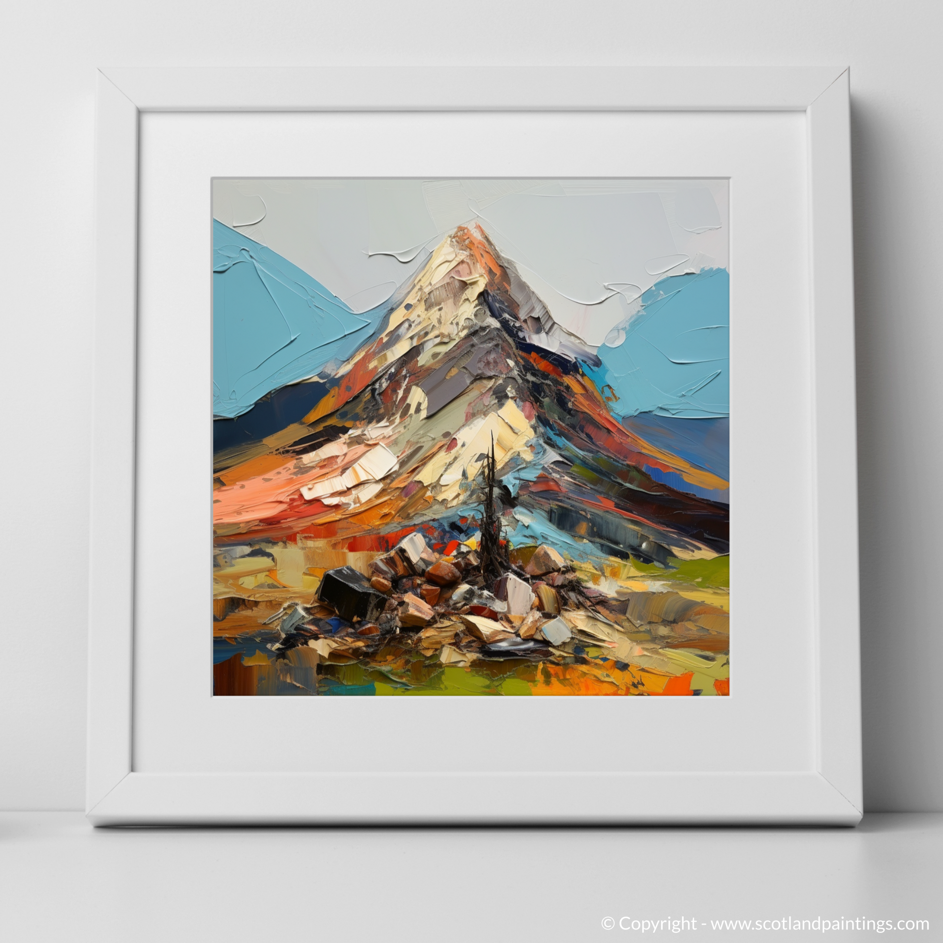 Art Print of Cairn Gorm, Highlands with a white frame