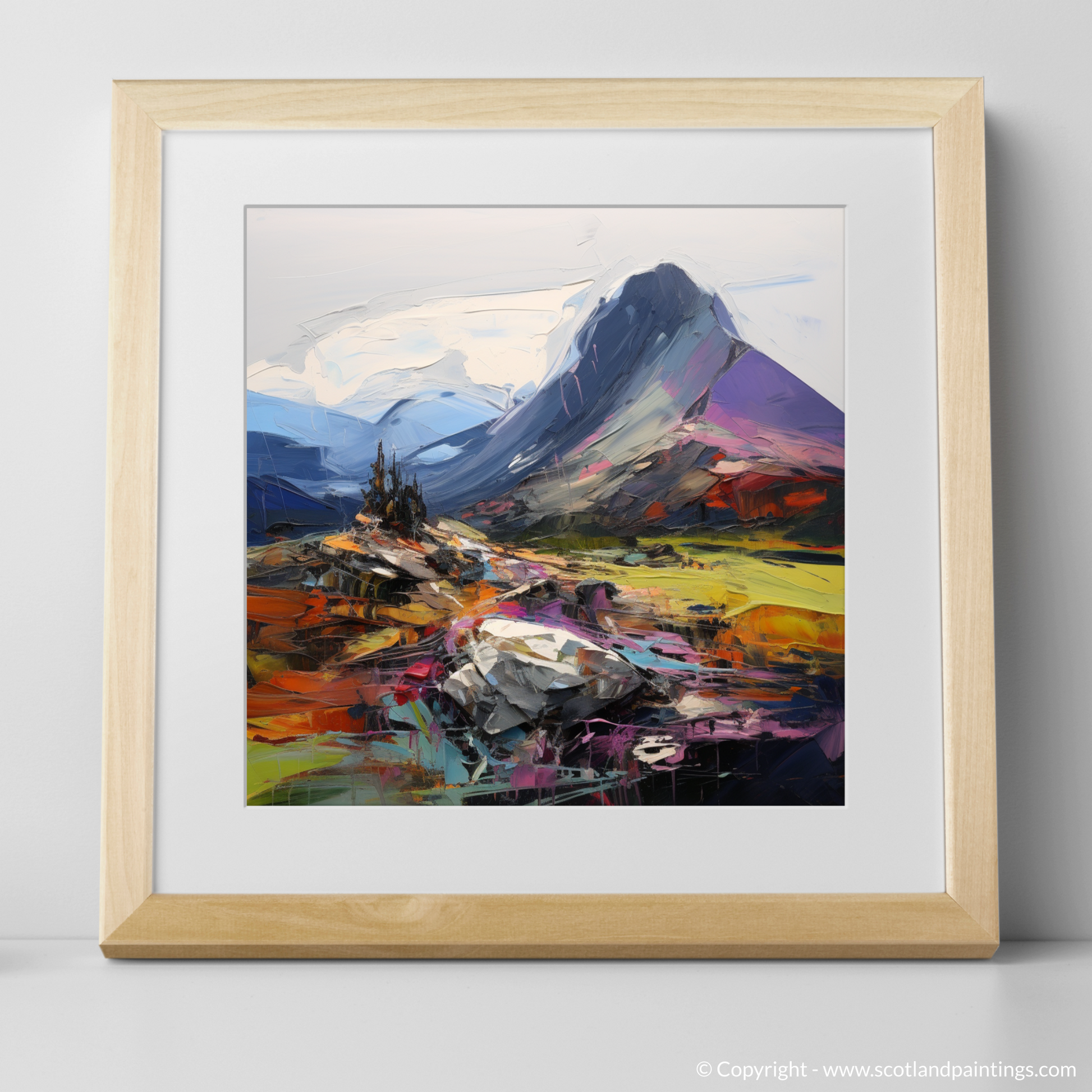 Art Print of Cairn Gorm, Highlands with a natural frame