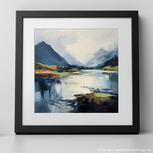 Art Print of Loch Leven, Highlands with a black frame