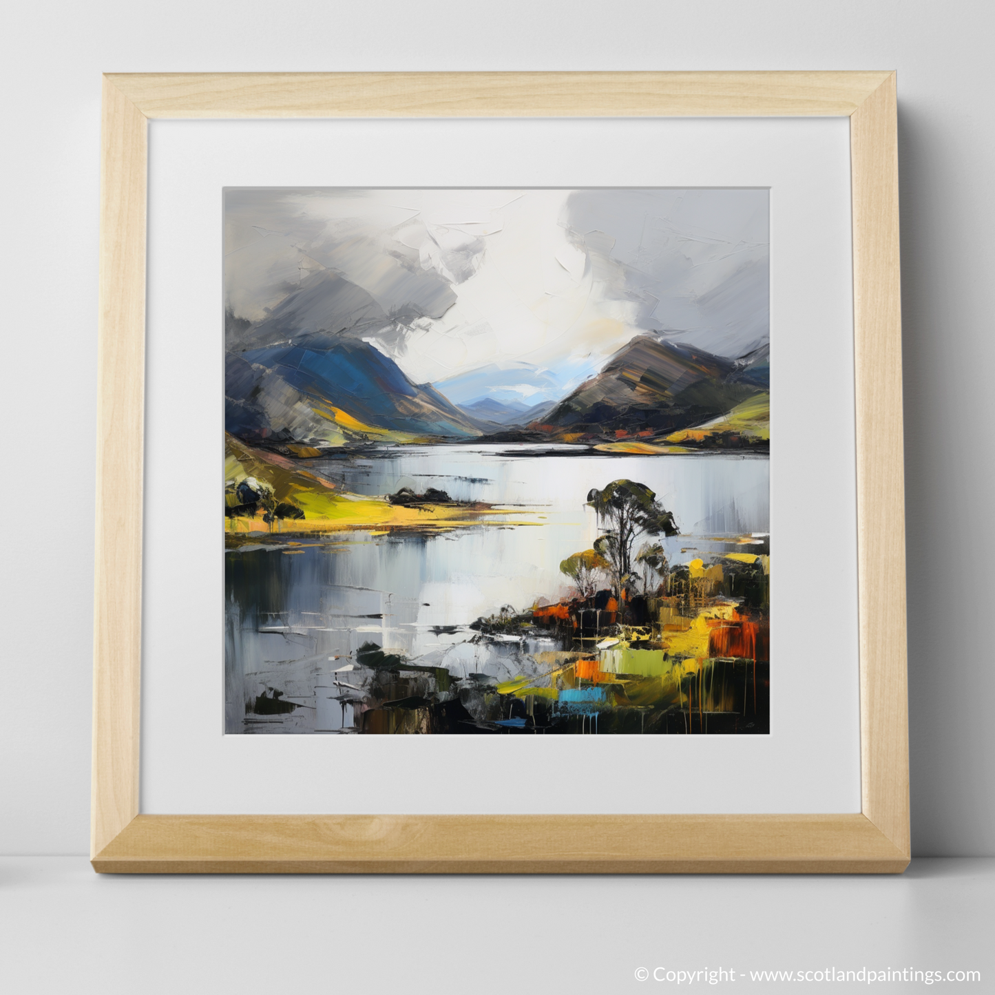 Art Print of Loch Leven, Highlands with a natural frame