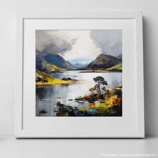 Art Print of Loch Leven, Highlands with a white frame