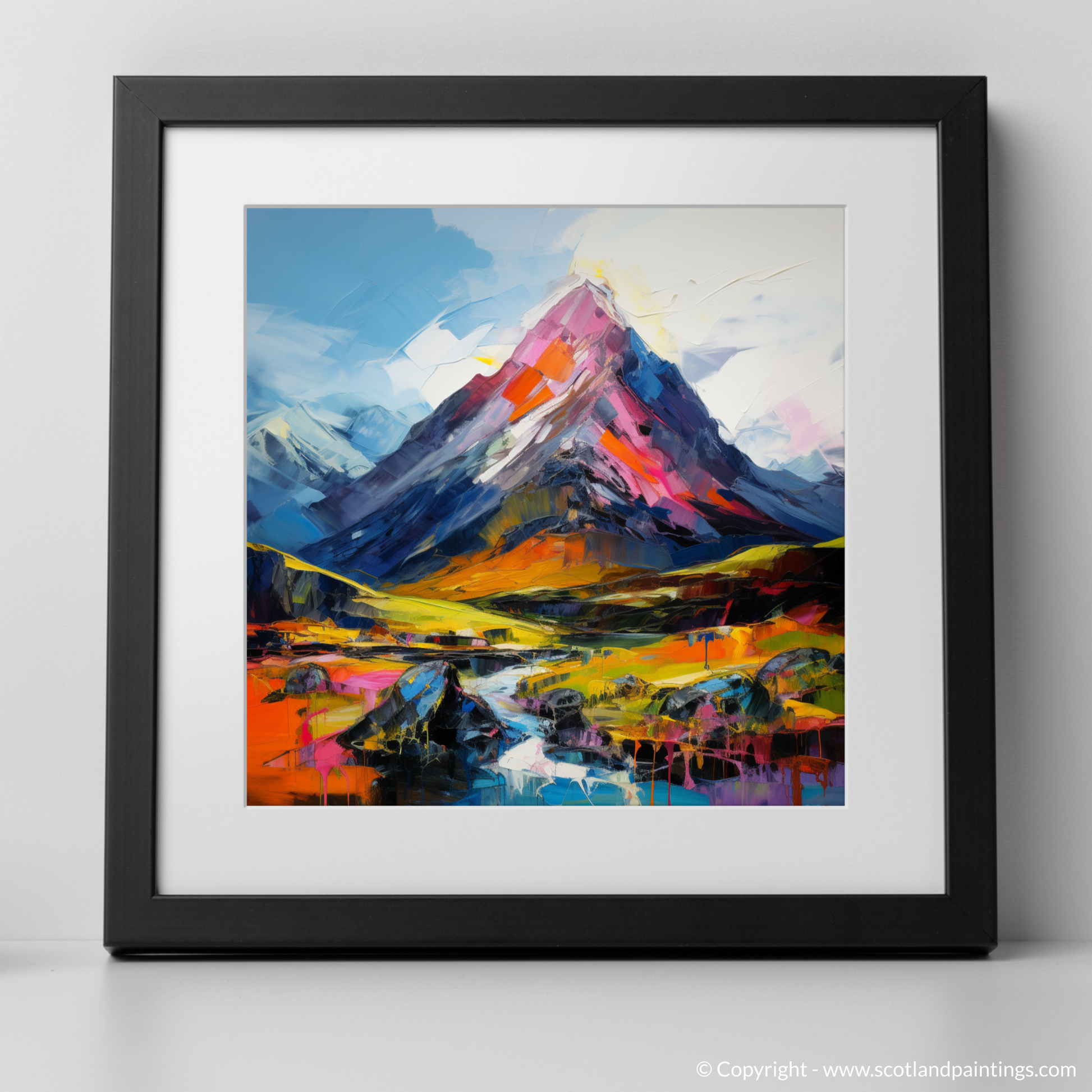 Art Print of Stob Binnein with a black frame