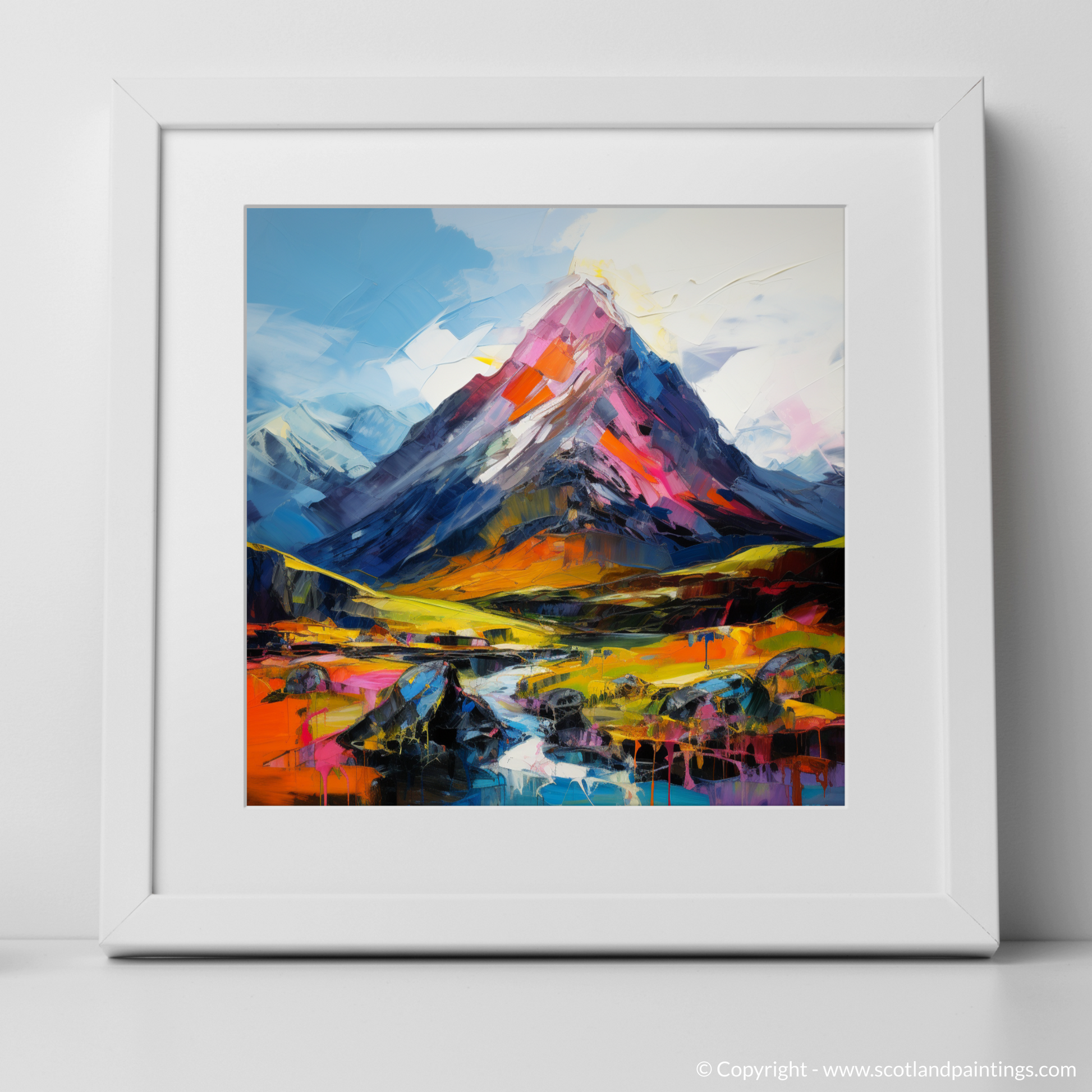 Art Print of Stob Binnein with a white frame