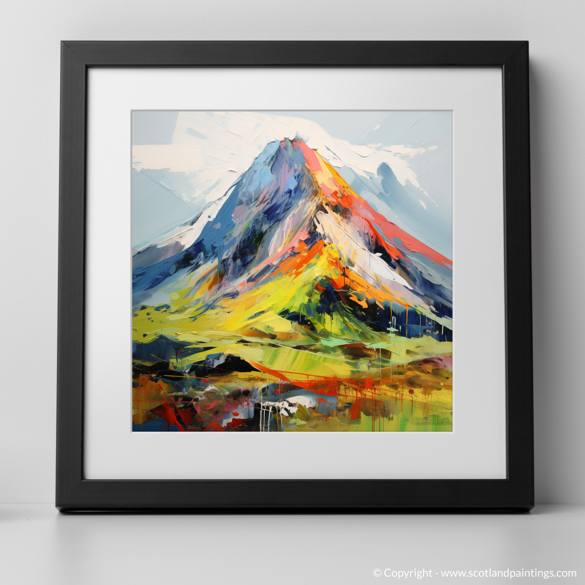 Art Print of Stob Binnein with a black frame