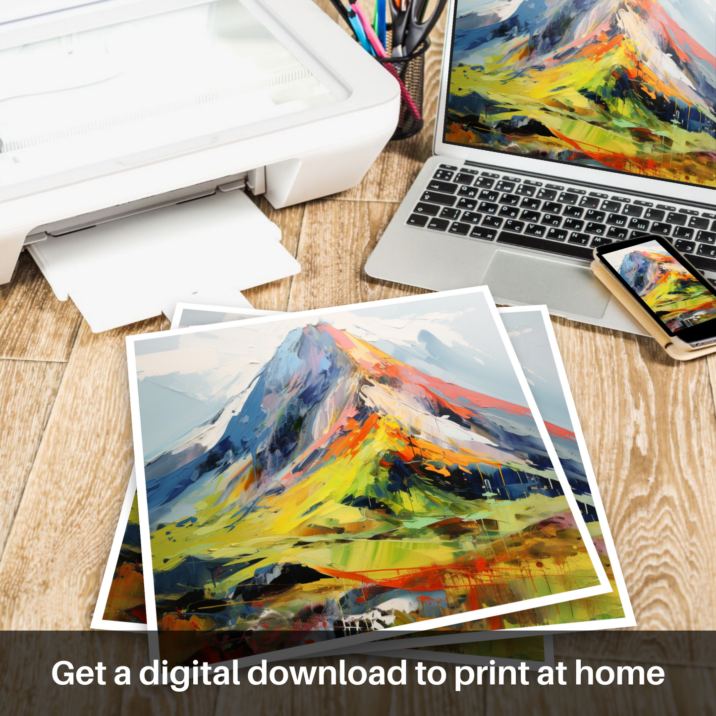 Downloadable and printable picture of Stob Binnein