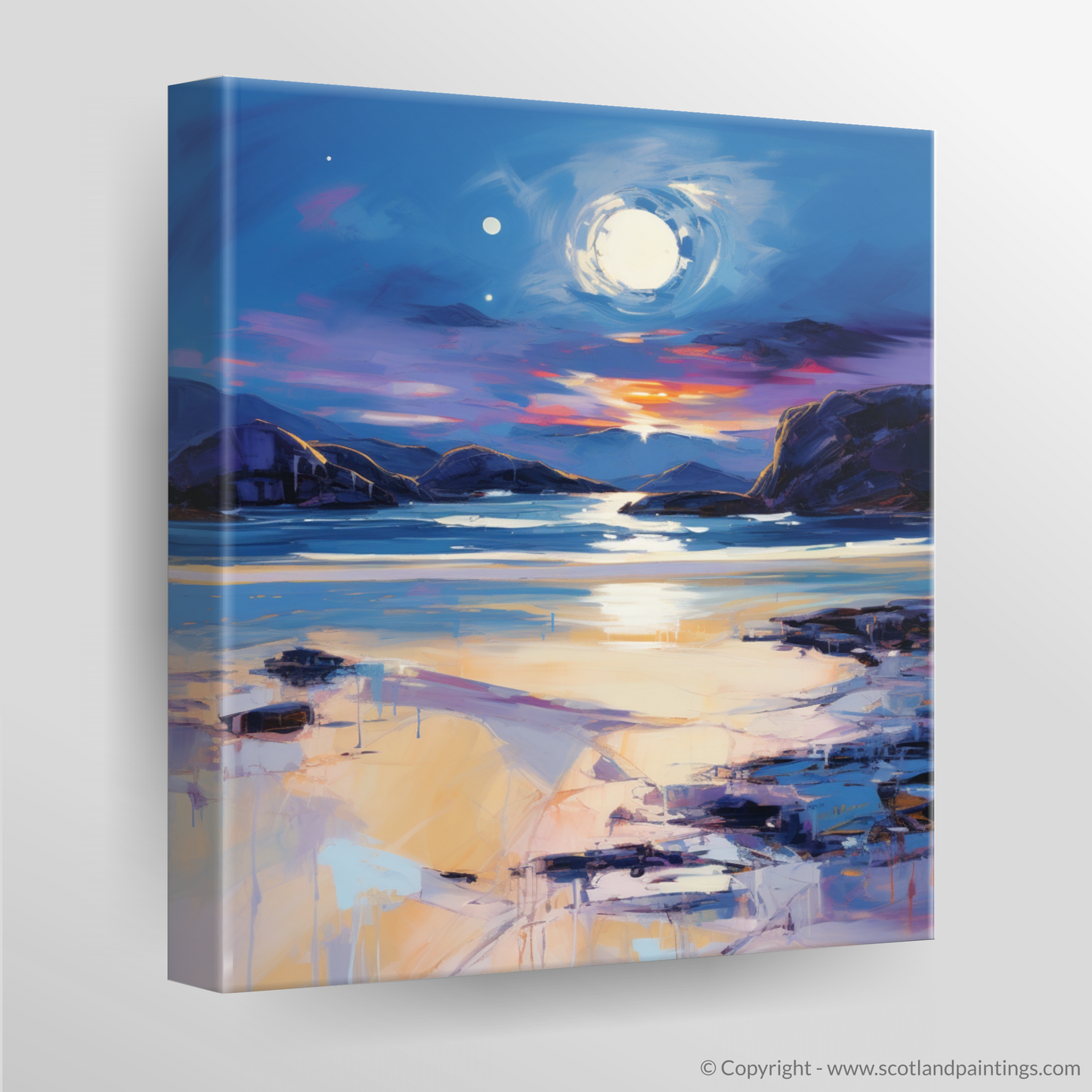 Canvas Print of Traigh Mhor at dusk