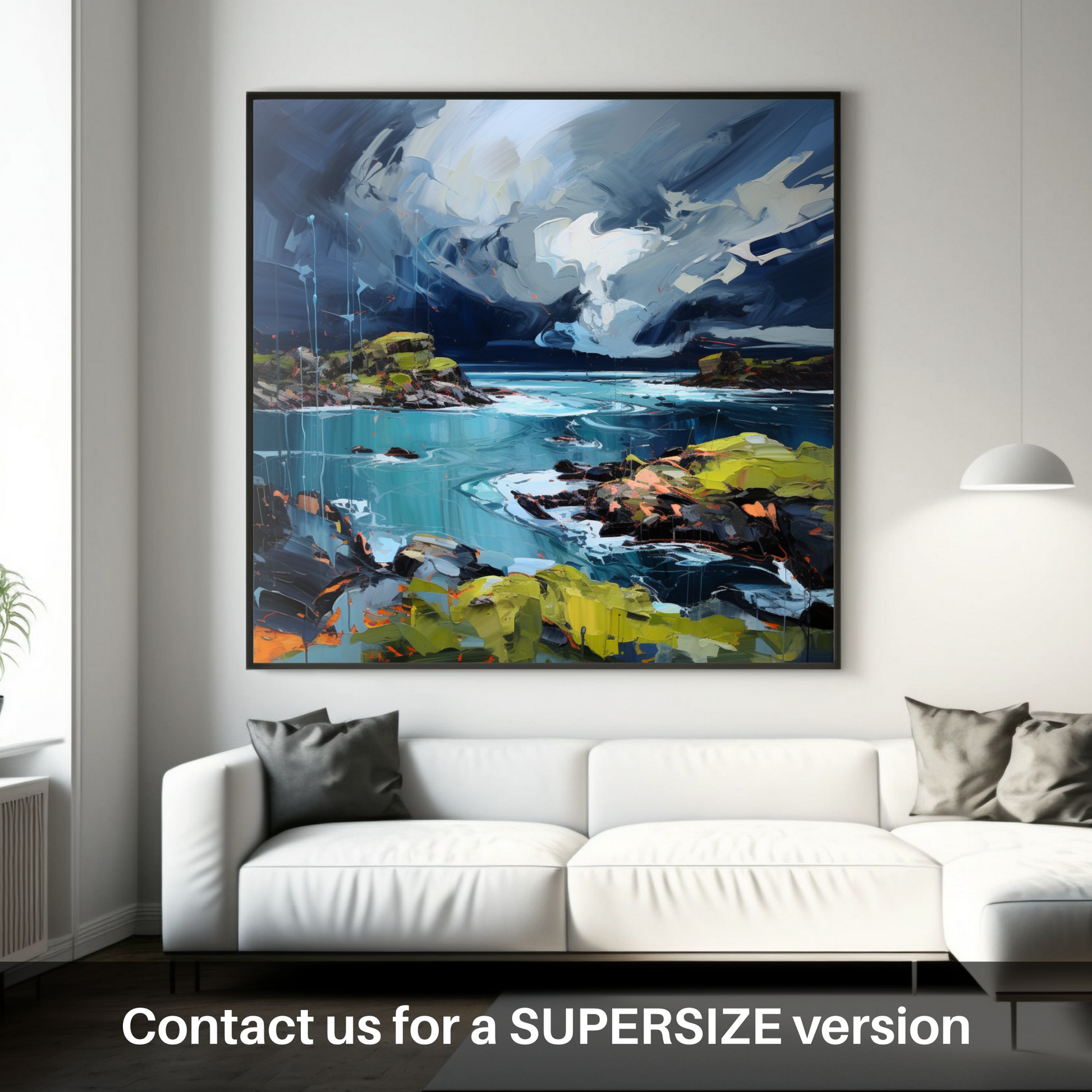Huge supersize print of Ardalanish Bay with a stormy sky