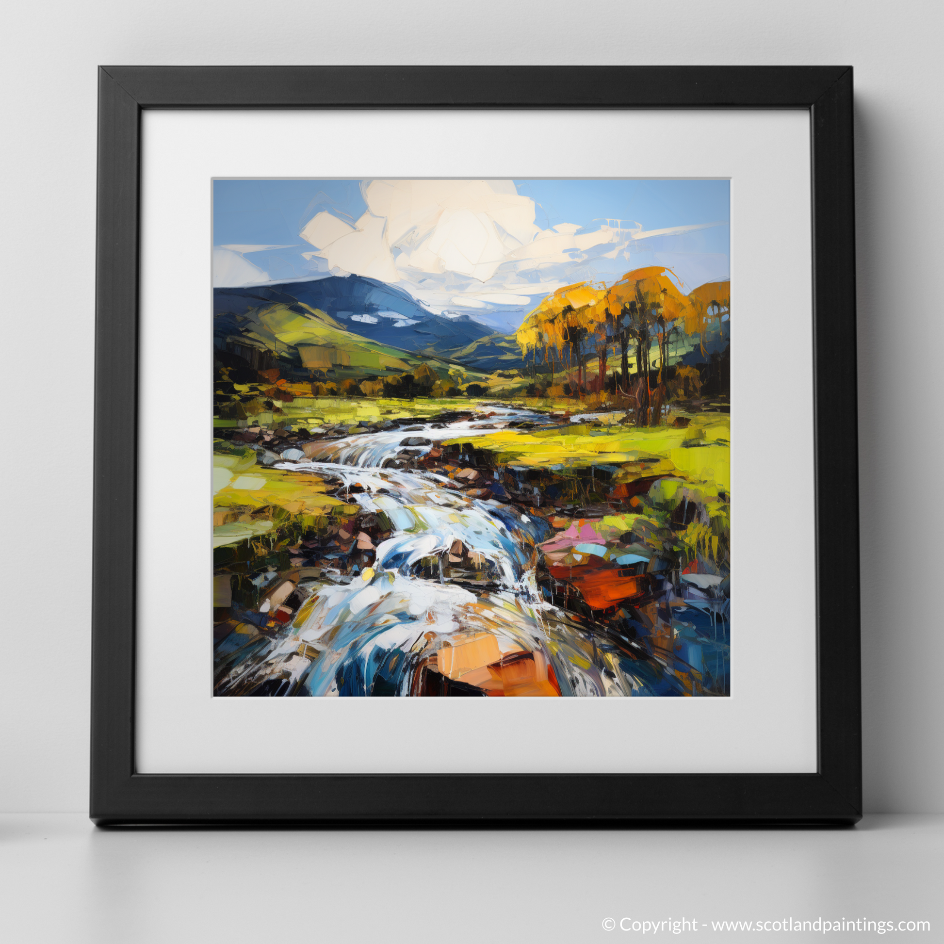 Art Print of River Carron, Ross-shire with a black frame