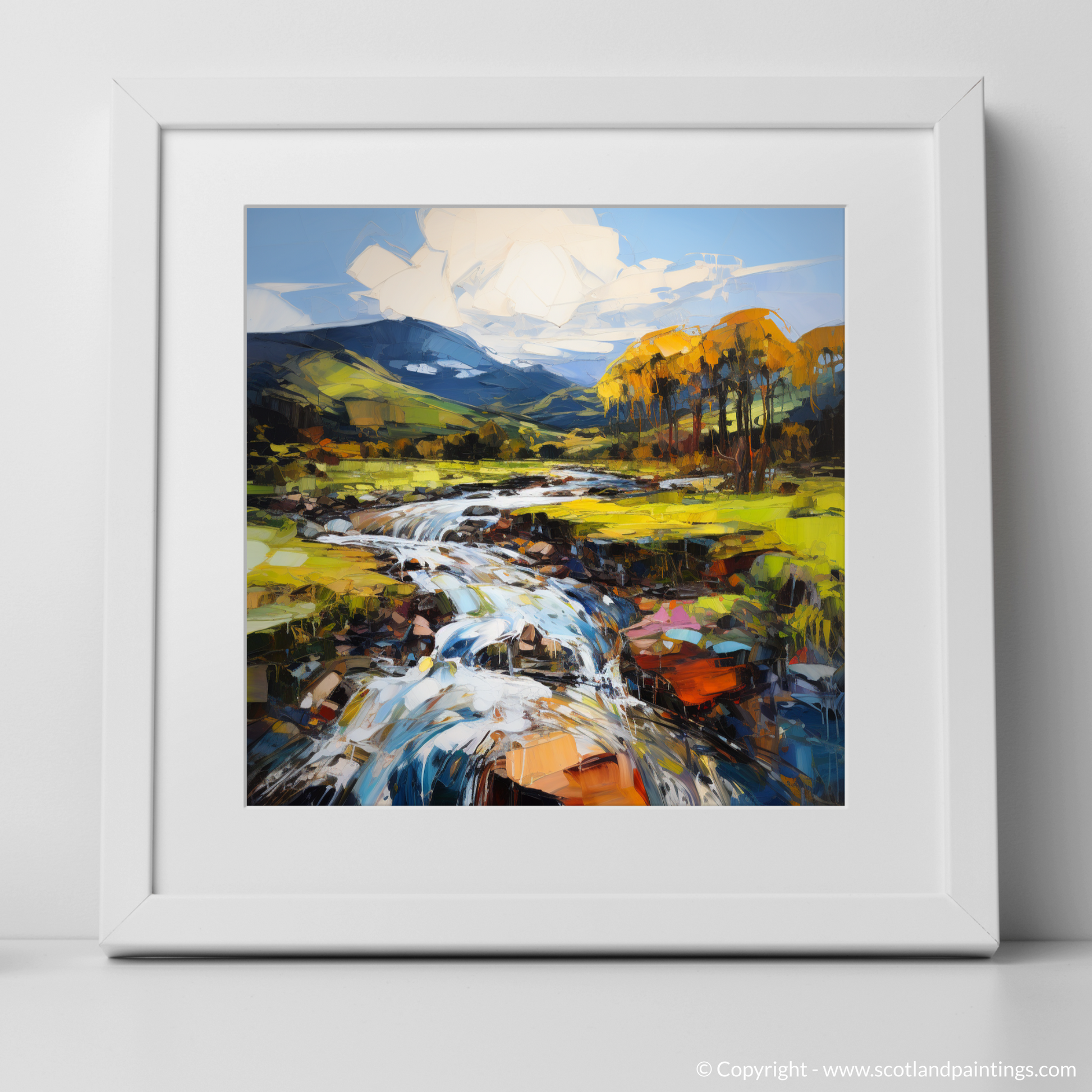 Art Print of River Carron, Ross-shire with a white frame
