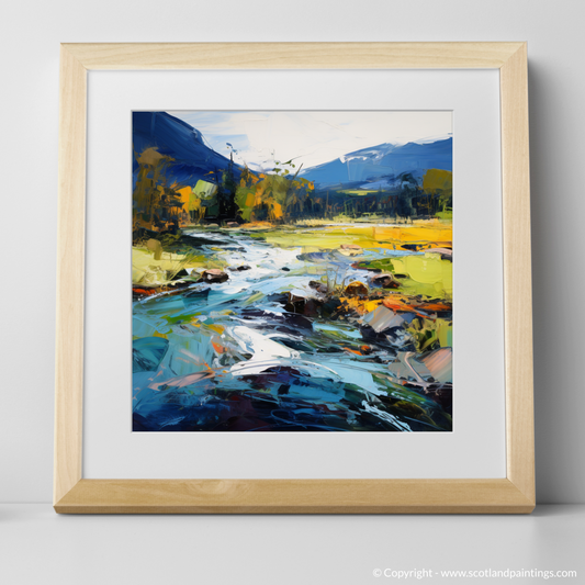 Art Print of River Carron, Ross-shire with a natural frame