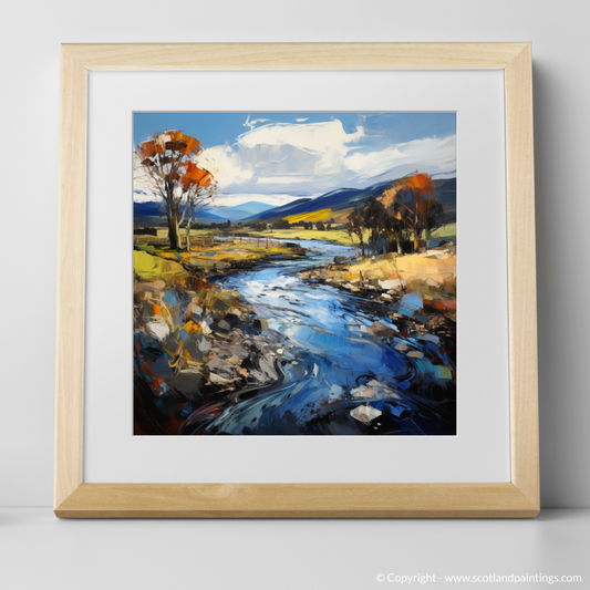 Art Print of River Carron, Ross-shire with a natural frame