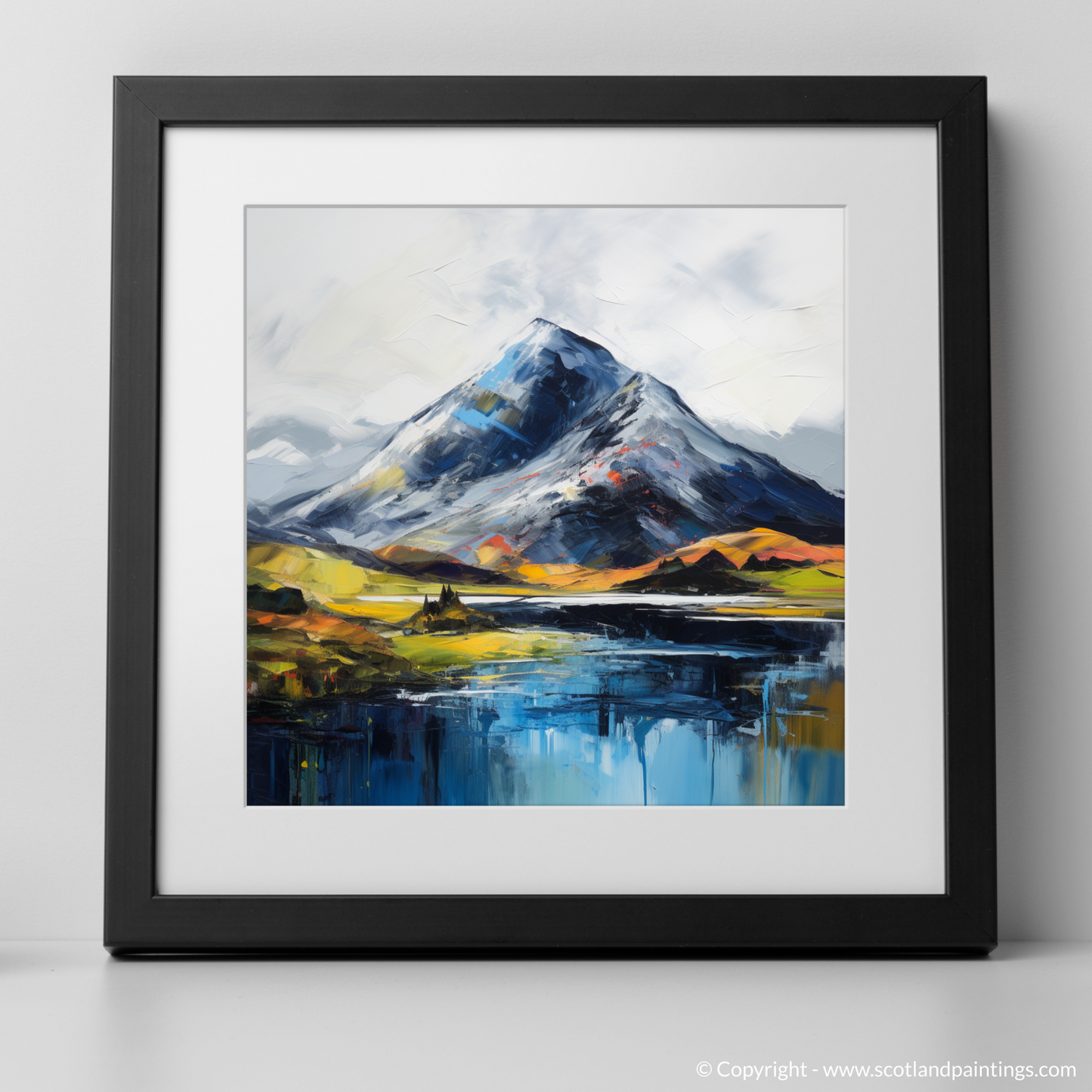 Painting and Art Print of Beinn a' Chròin. Majestic Beinn a' Chròin: An Expressionist Tribute to Scotland's Highlands.