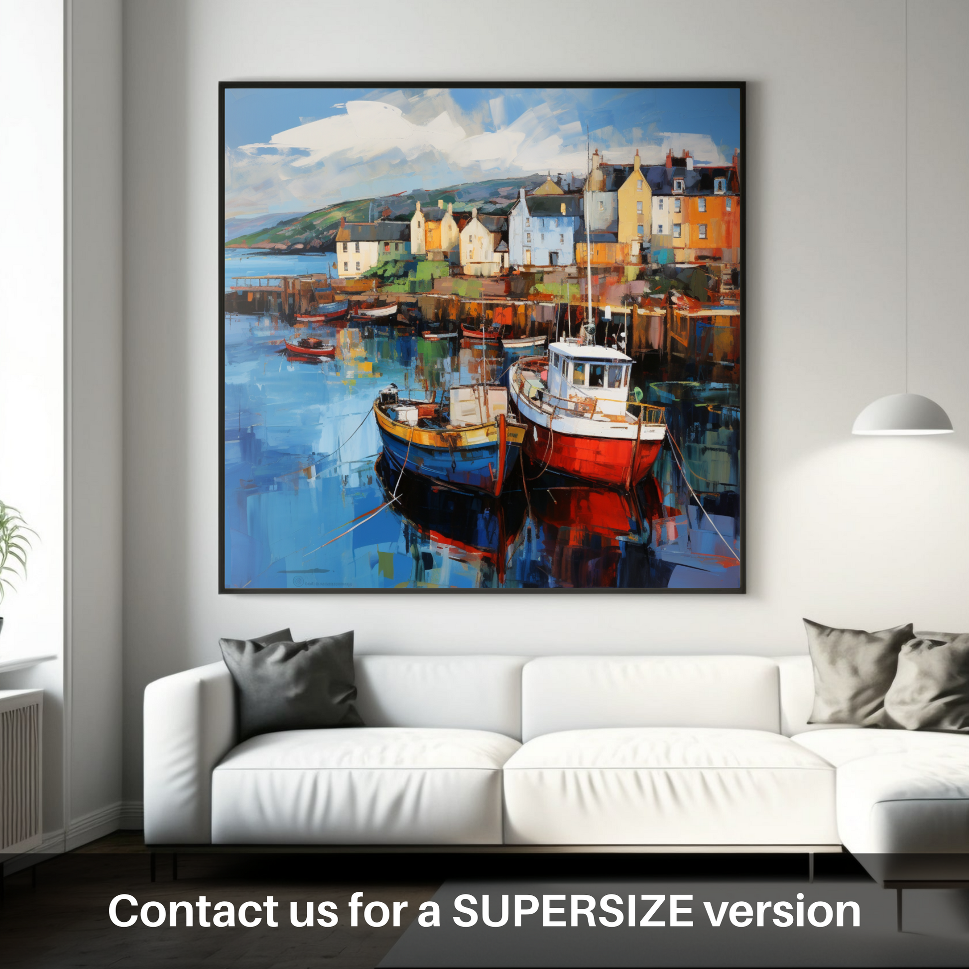 Huge supersize print of Millport Harbour, Isle of Cumbrae