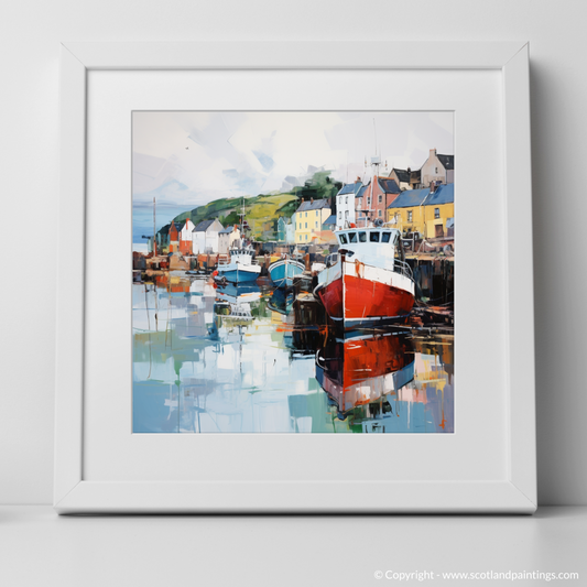 Art Print of Millport Harbour, Isle of Cumbrae with a white frame