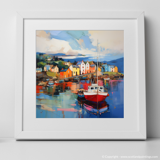 Art Print of Millport Harbour, Isle of Cumbrae with a white frame