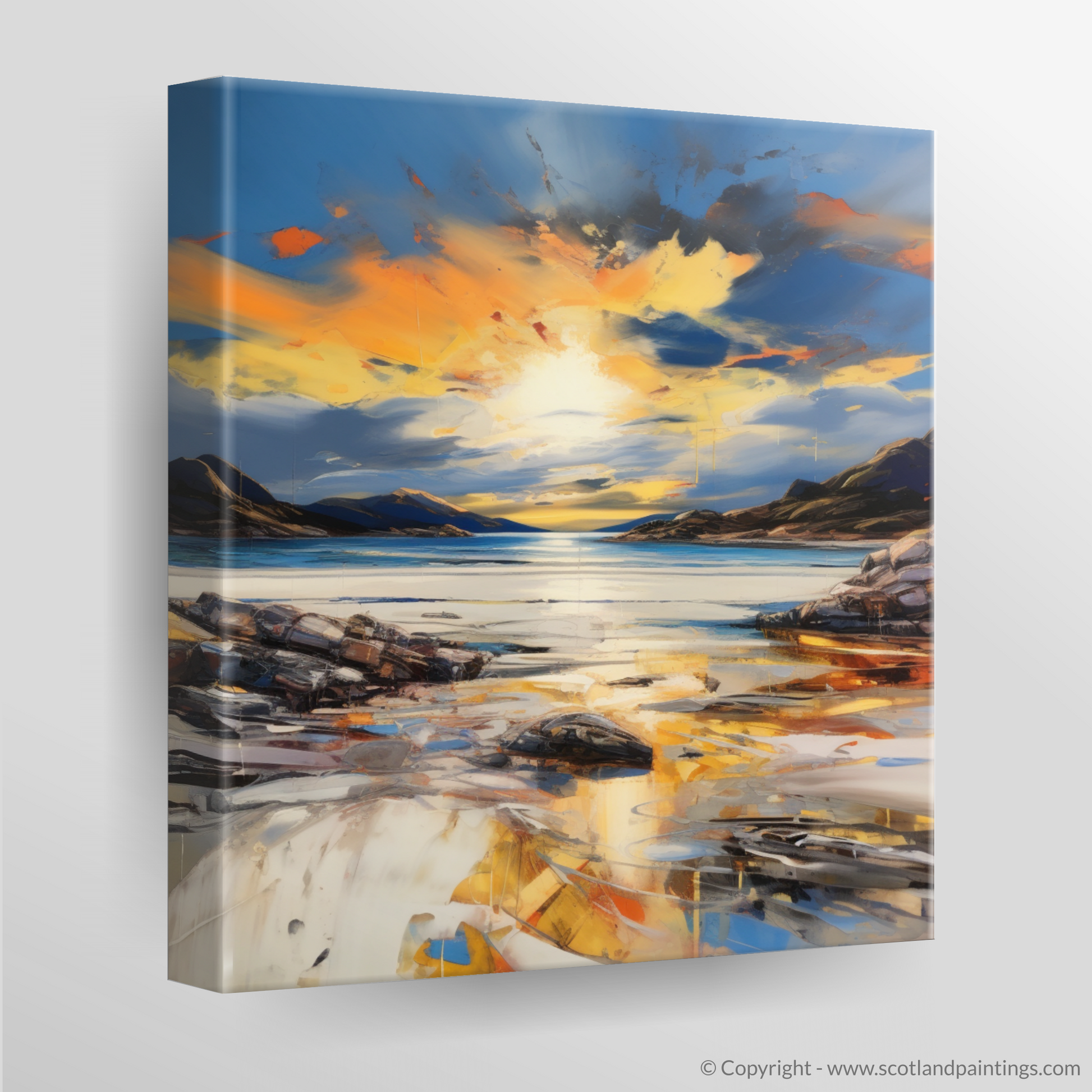 Canvas Print of Camusdarach Beach at golden hour