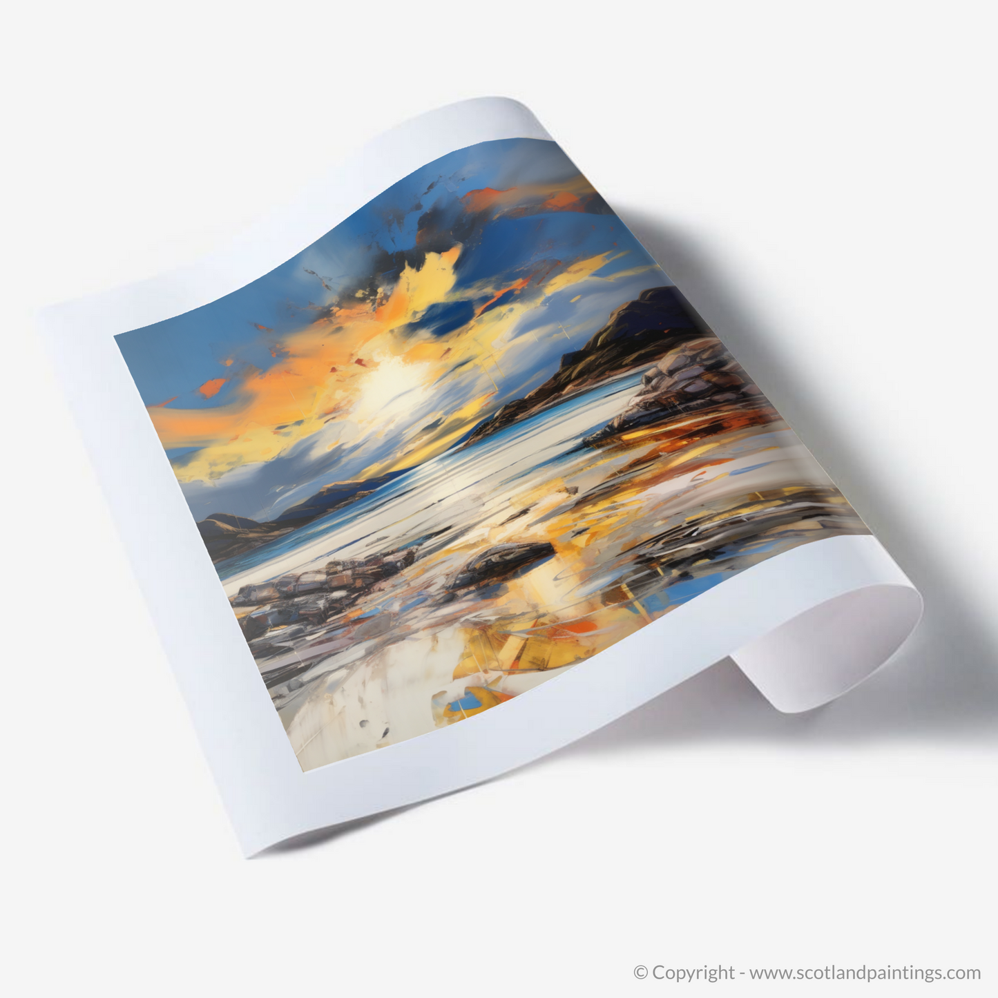 Art Print of Camusdarach Beach at golden hour