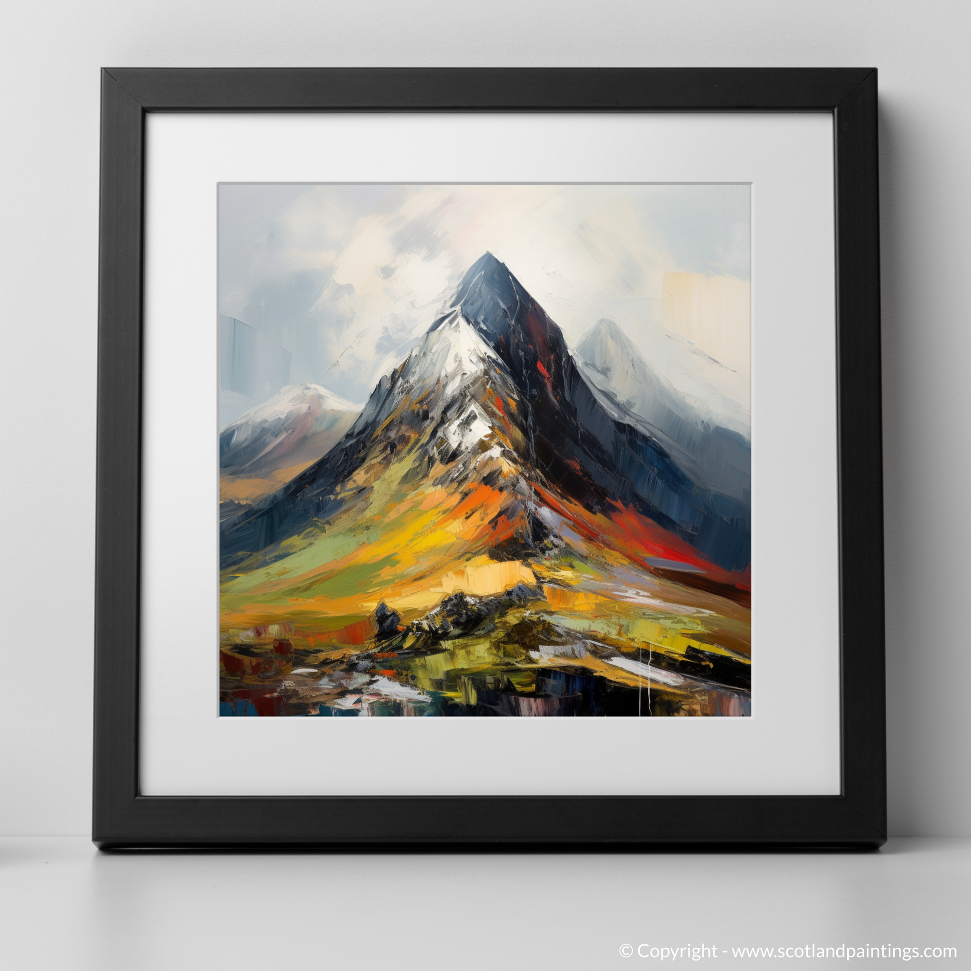 Art Print of Sgurr a' Mhaim, Highlands. with a black frame