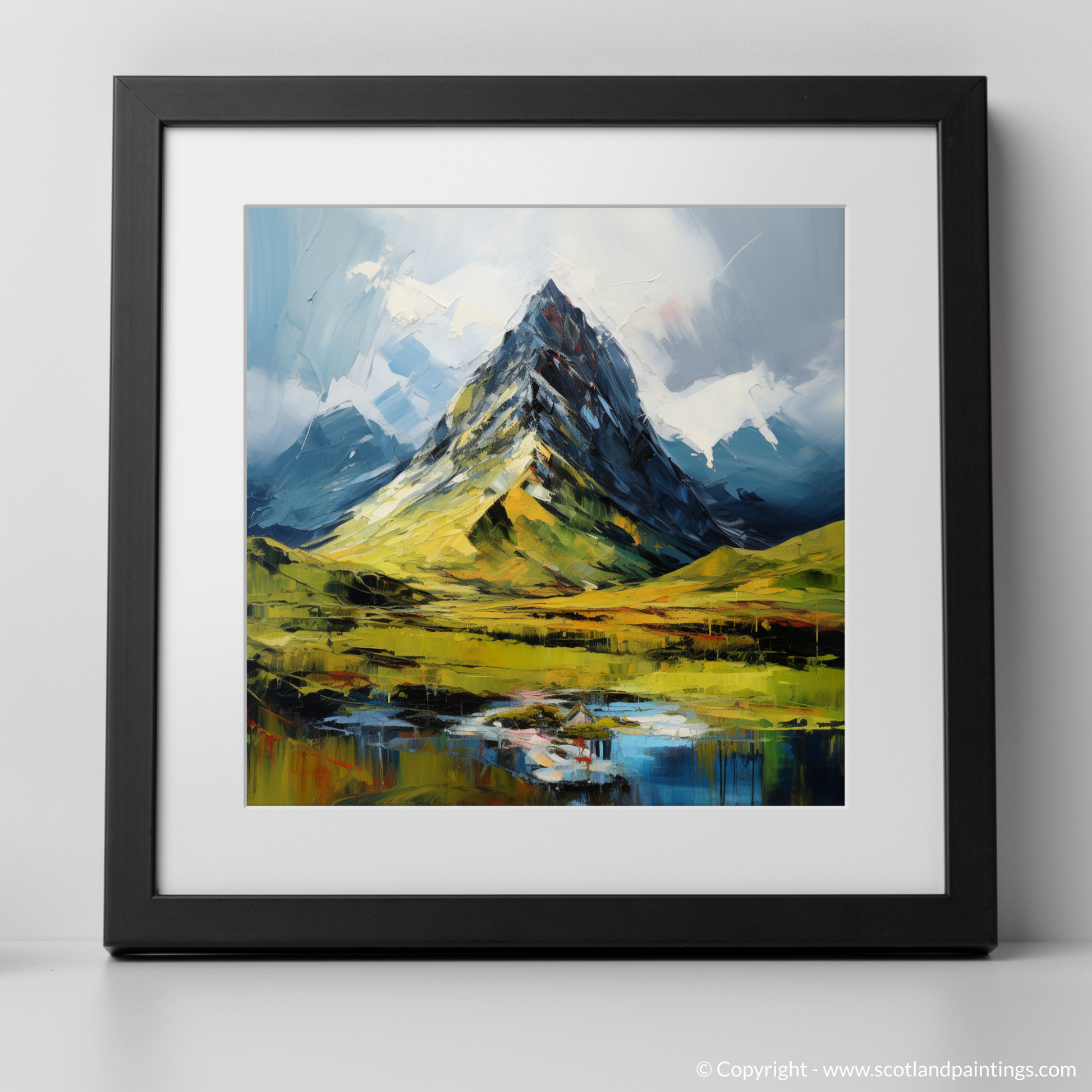 Art Print of Sgurr a' Mhaim, Highlands. with a black frame