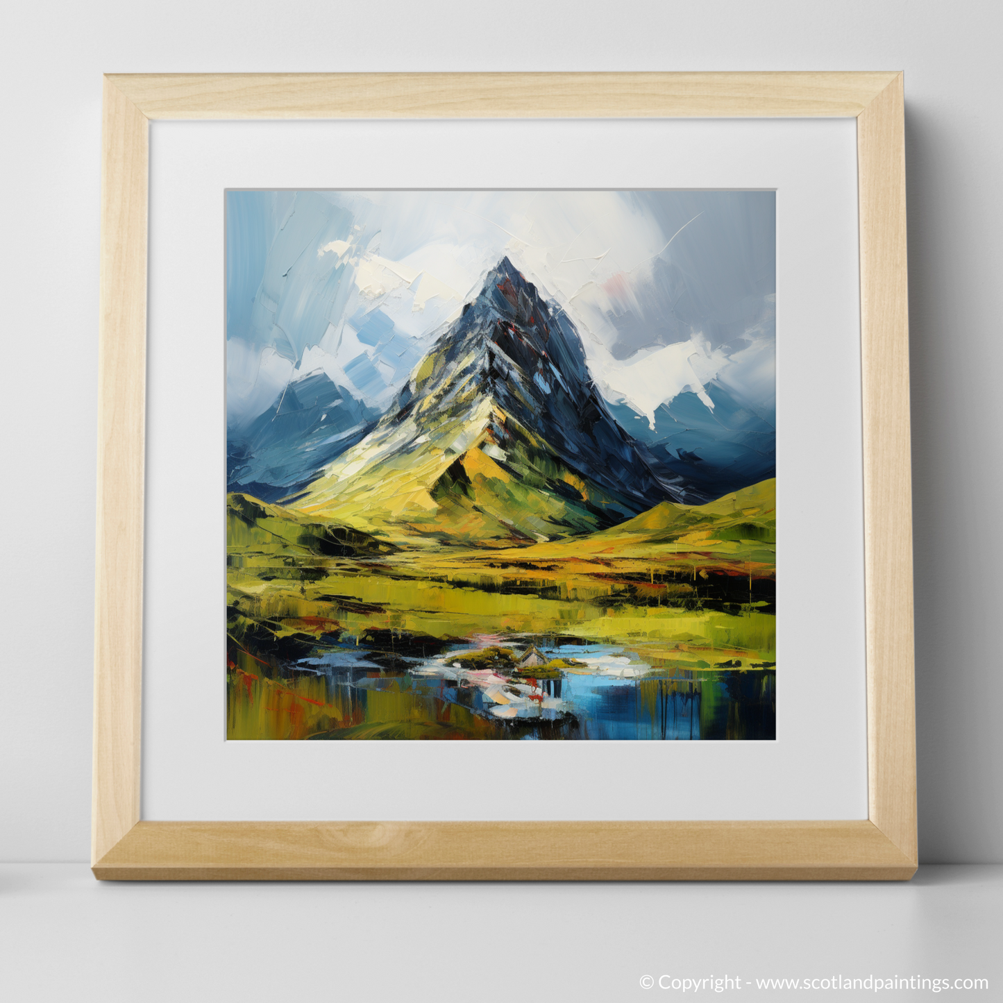 Art Print of Sgurr a' Mhaim, Highlands. with a natural frame