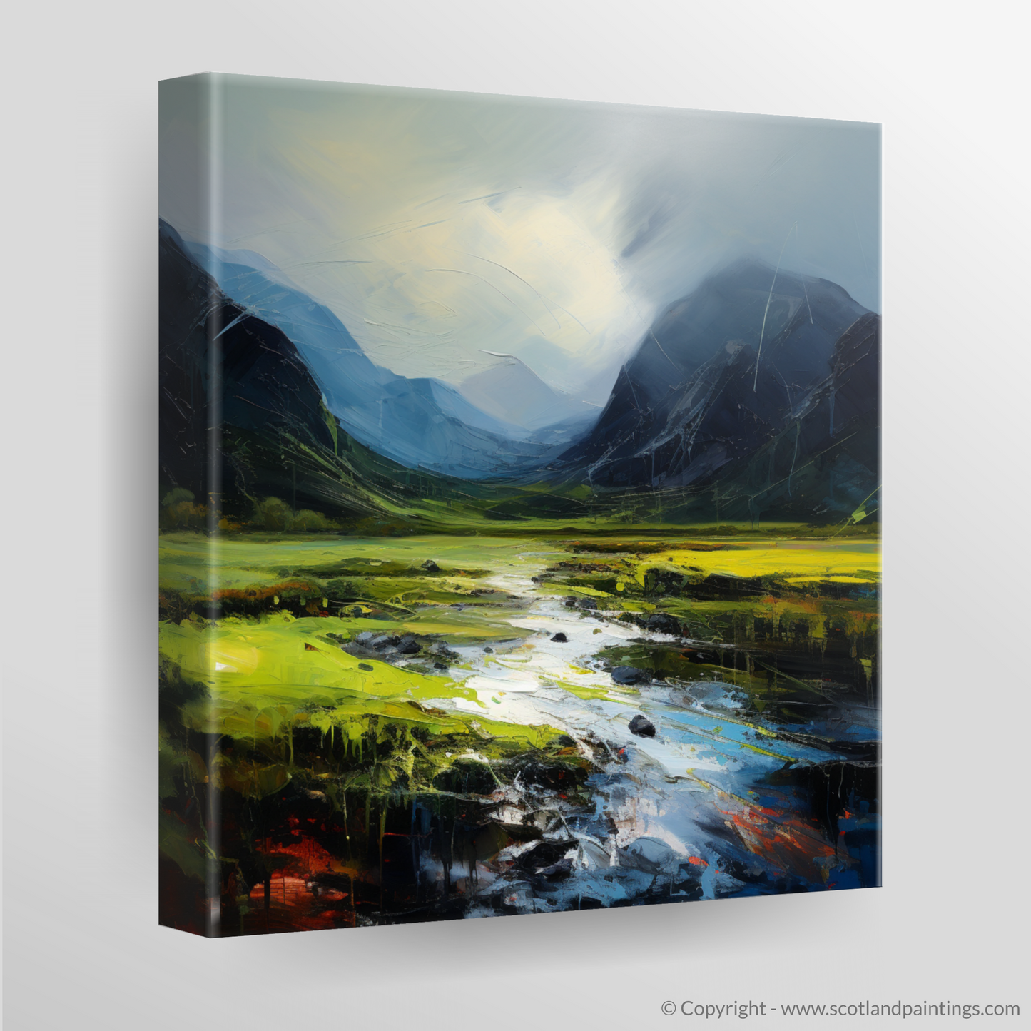 Canvas Print of Morning dew in Glencoe