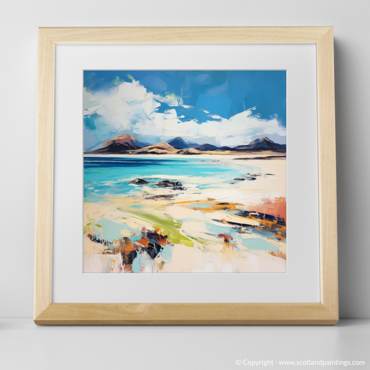 Art Print of Mellon Udrigle Beach, Wester Ross with a natural frame