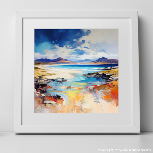 Art Print of Mellon Udrigle Beach, Wester Ross with a white frame