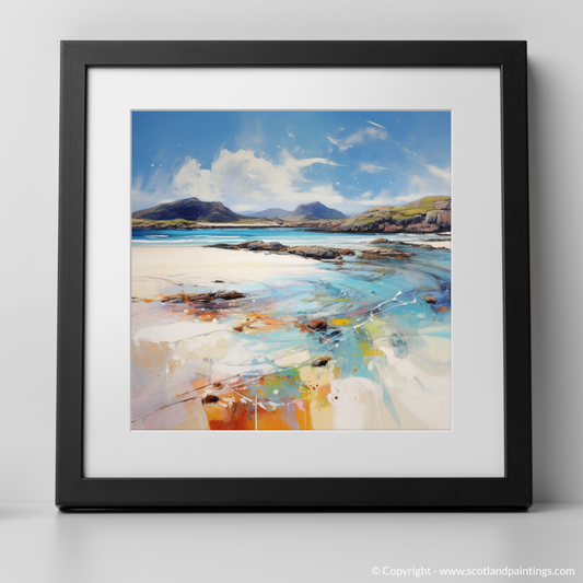 Art Print of Mellon Udrigle Beach, Wester Ross with a black frame