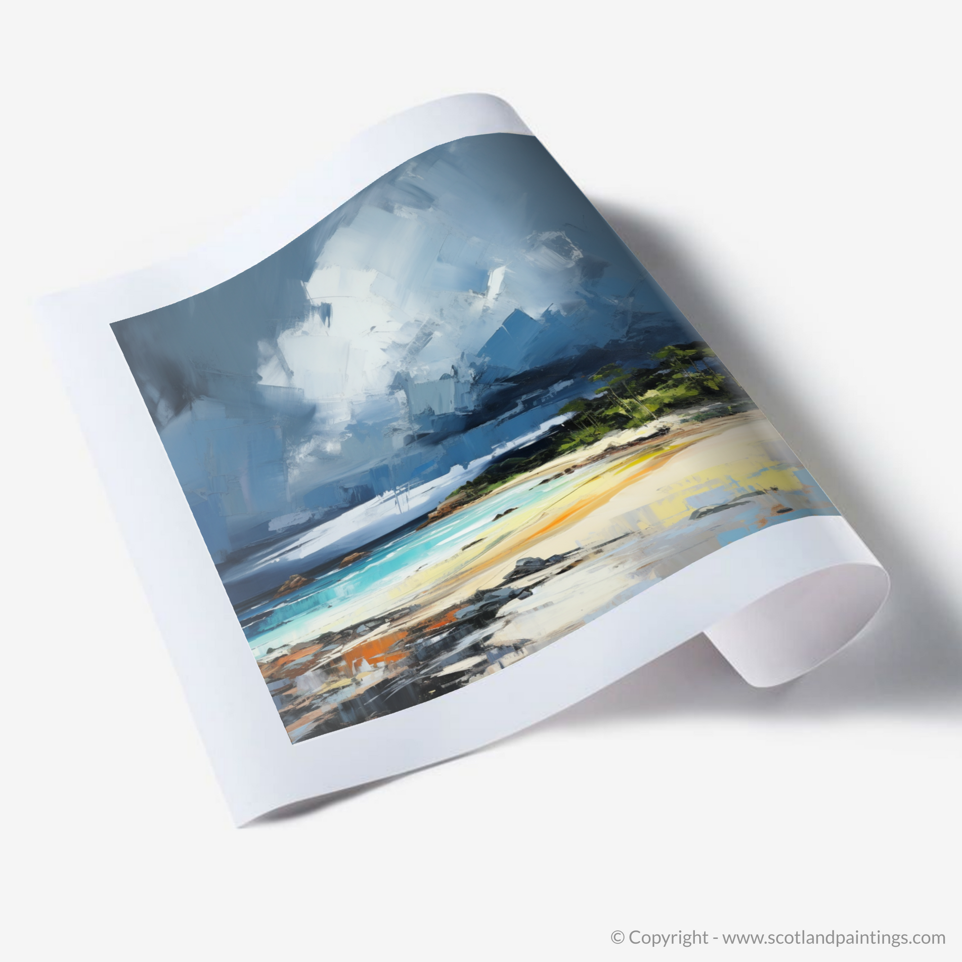 Art Print of Largo Bay with a stormy sky