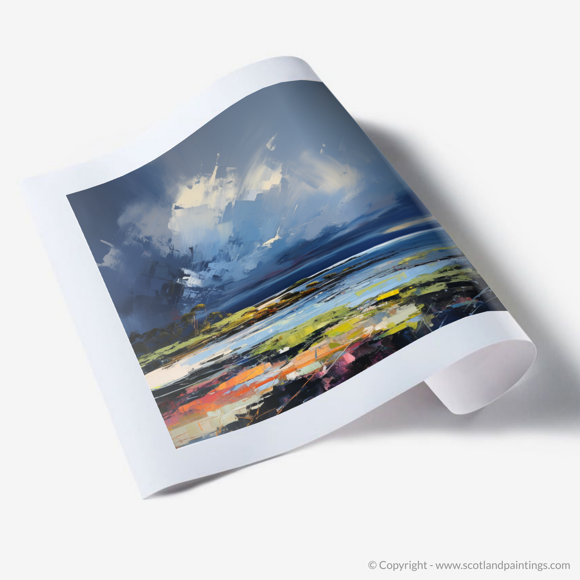 Art Print of Largo Bay with a stormy sky