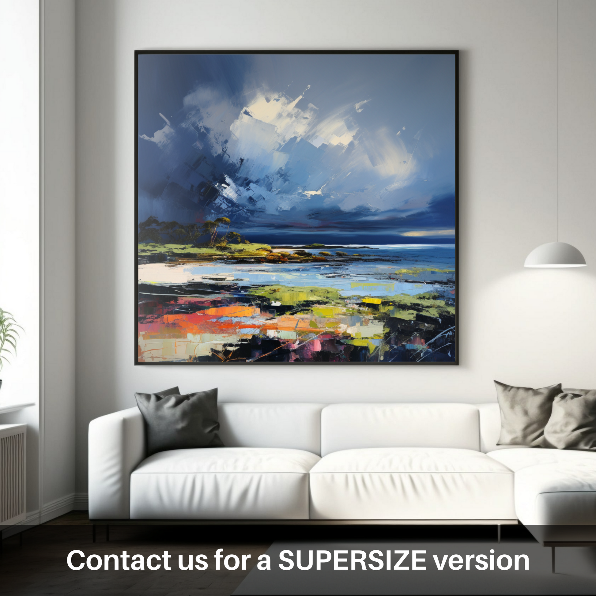 Huge supersize print of Largo Bay with a stormy sky