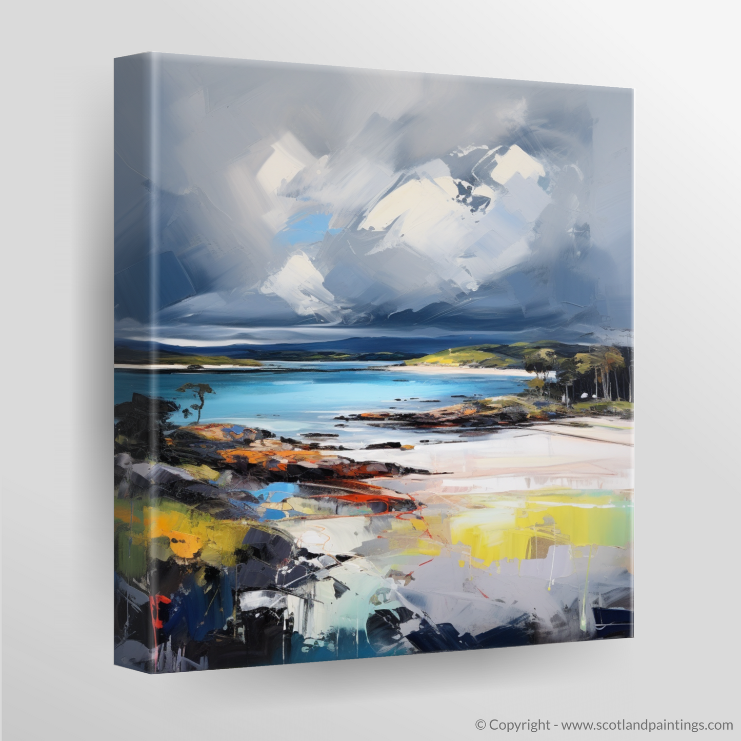 Canvas Print of Largo Bay with a stormy sky