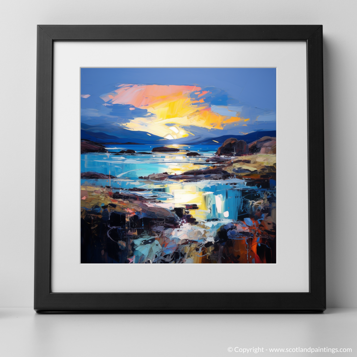 Painting and Art Print of Sound of Iona at dusk. Dusk Embrace at Sound of Iona.