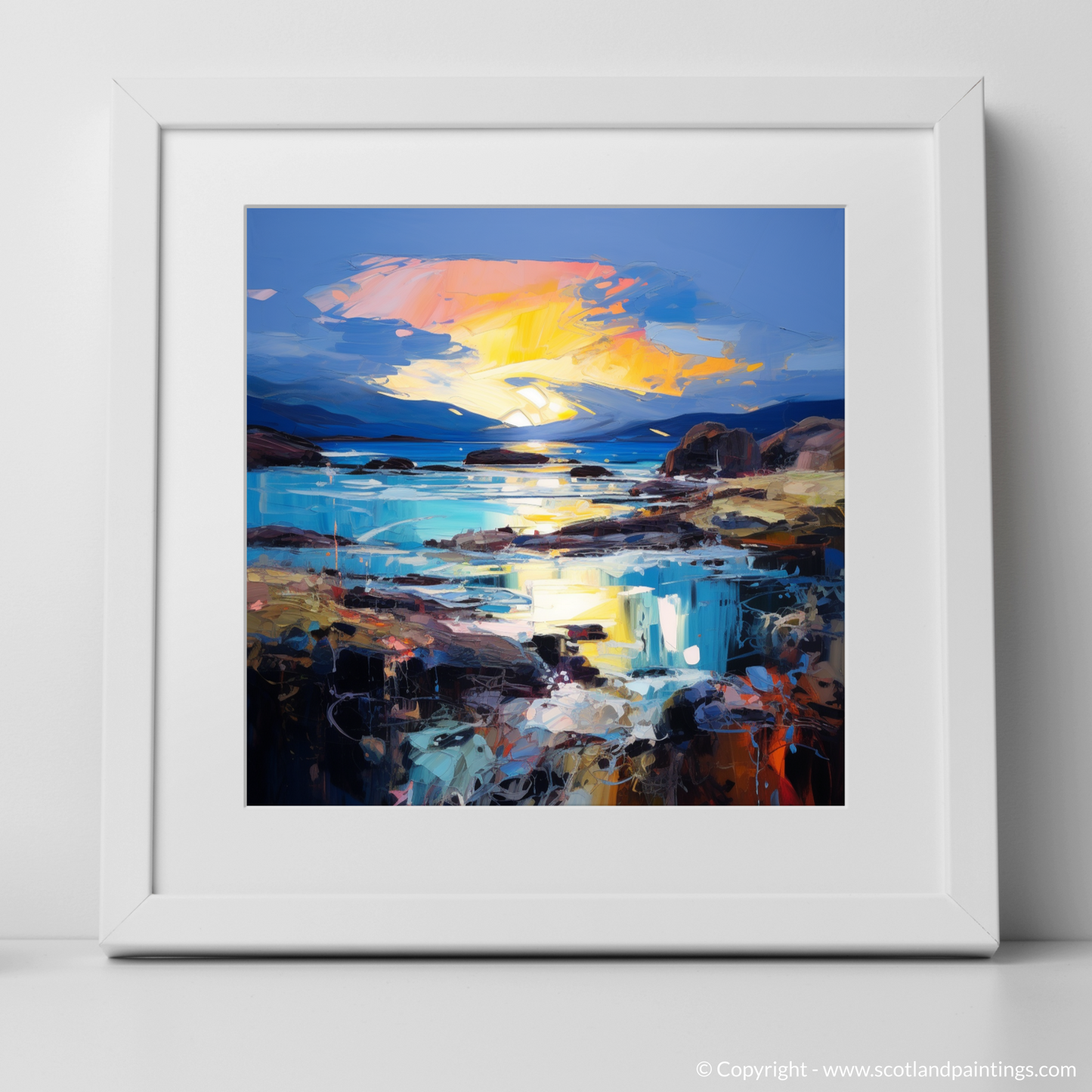 Painting and Art Print of Sound of Iona at dusk. Dusk Embrace at Sound of Iona.