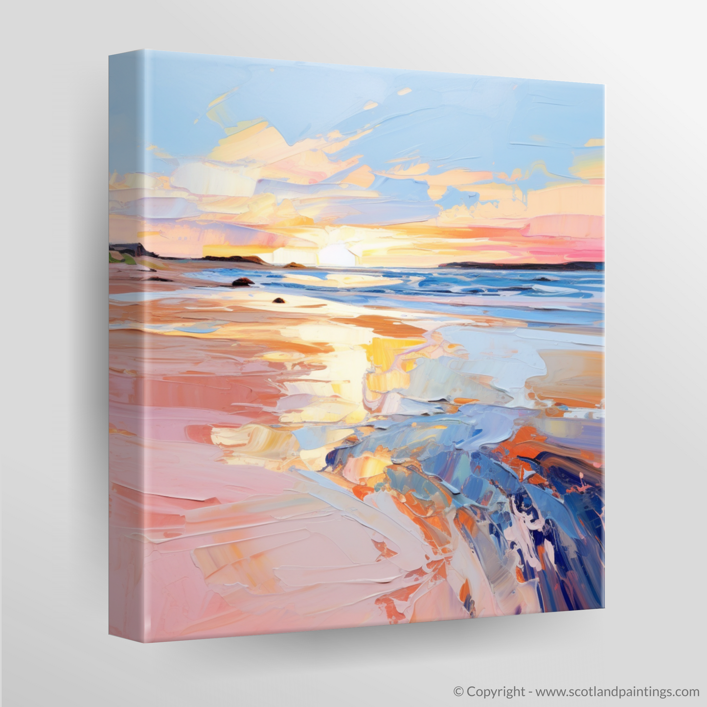 Canvas Print of Gullane Beach at sunset