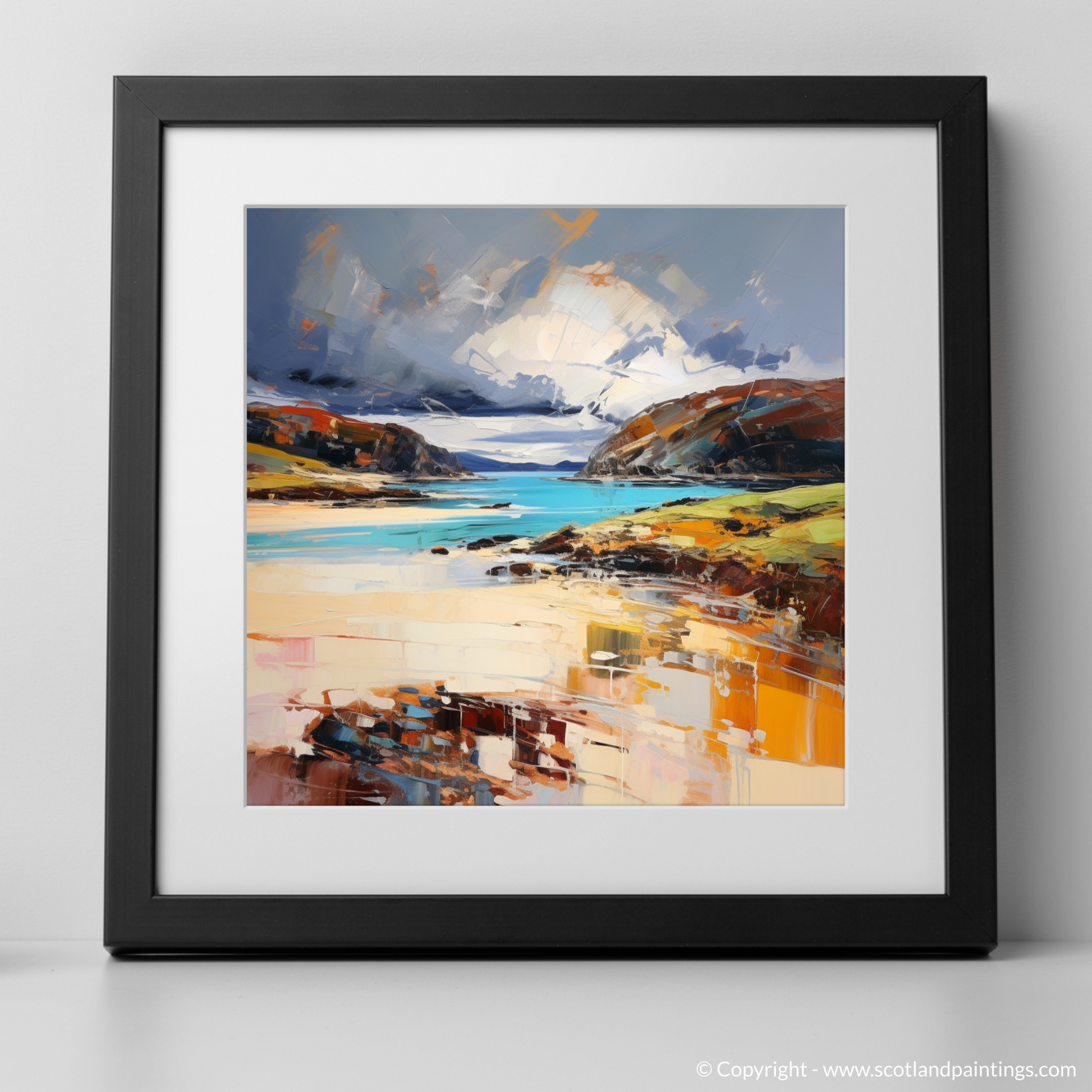 Art Print of Balnakeil Bay, Durness, Sutherland with a black frame