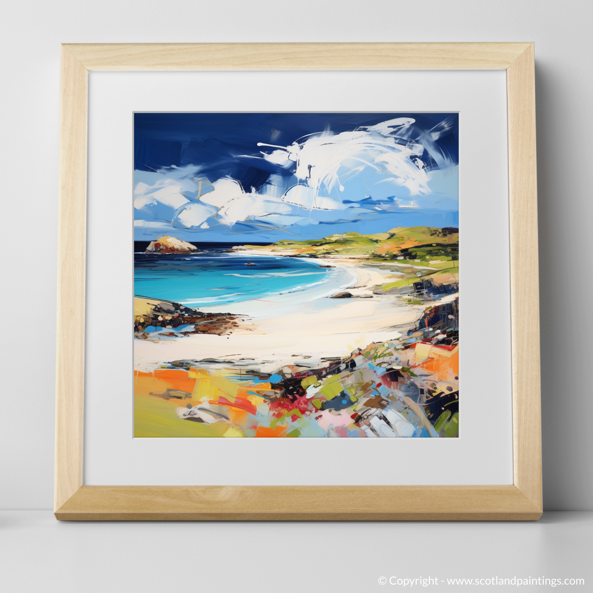 Art Print of Balnakeil Bay, Durness, Sutherland with a natural frame