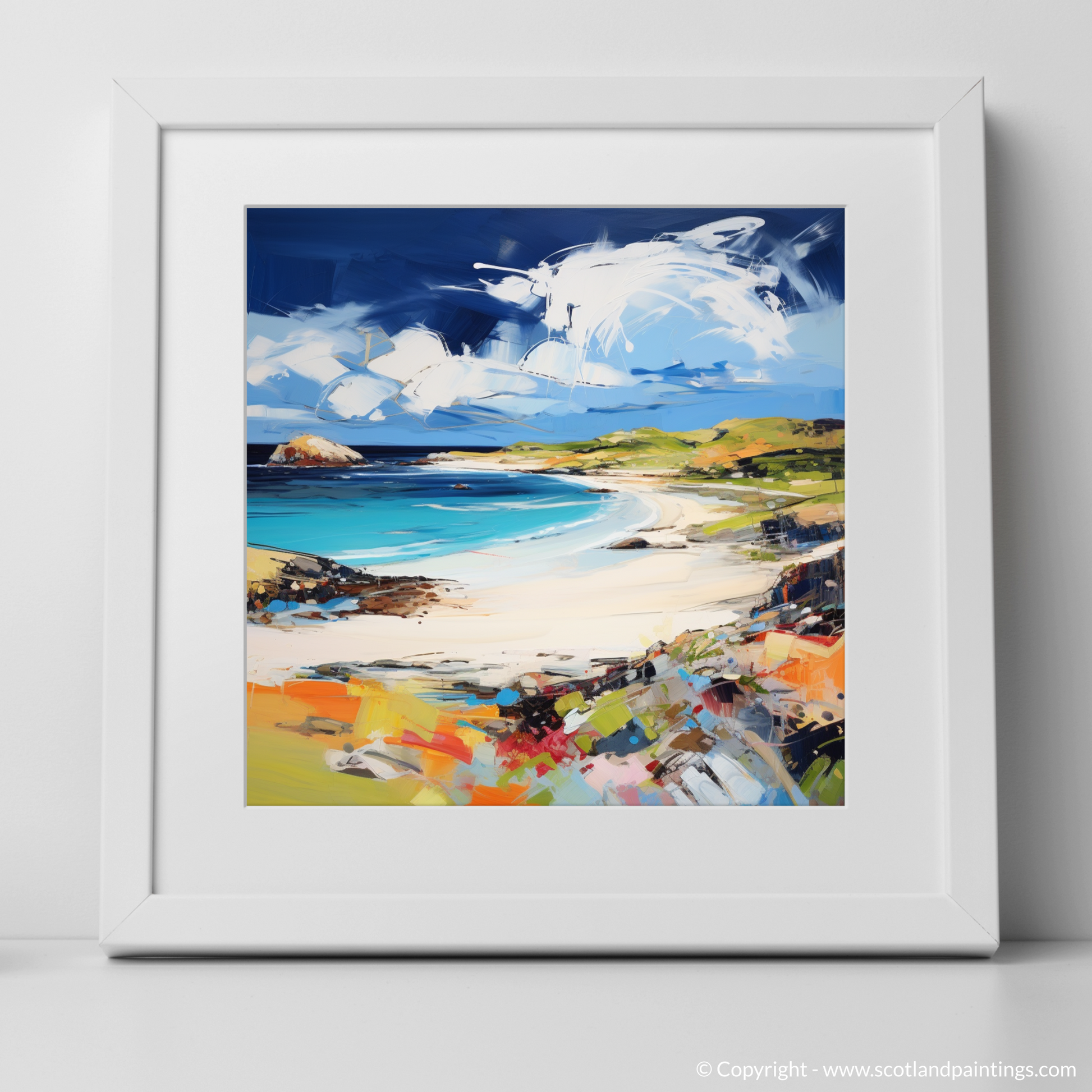 Art Print of Balnakeil Bay, Durness, Sutherland with a white frame