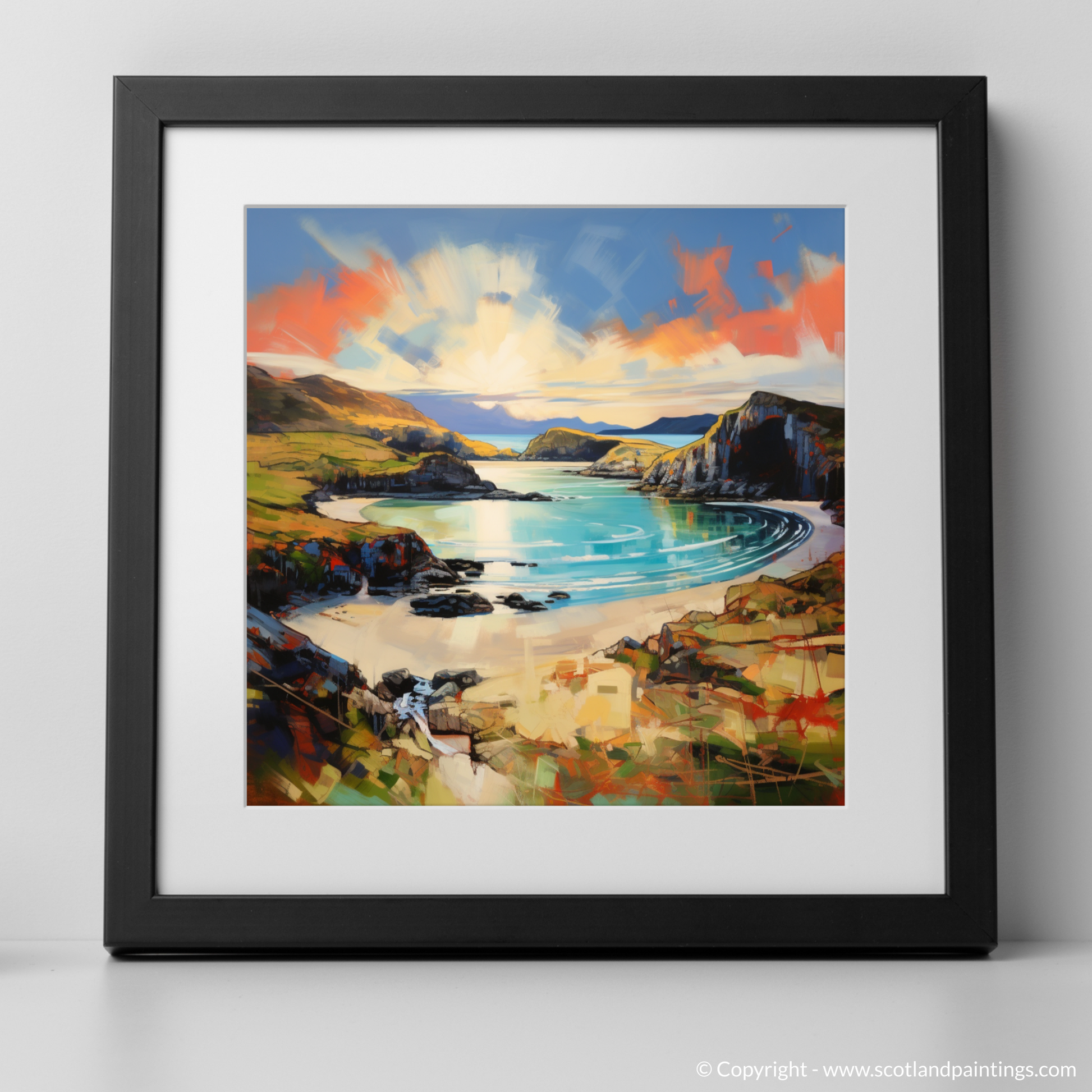 Art Print of Balnakeil Bay, Durness, Sutherland with a black frame