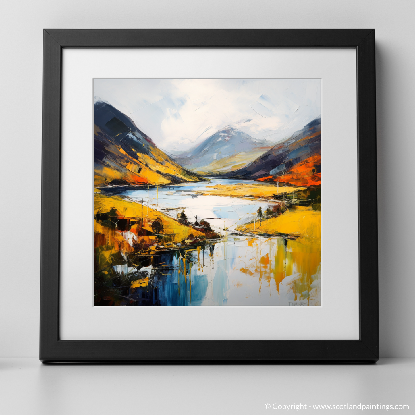 Art Print of Loch Shiel, Highlands with a black frame