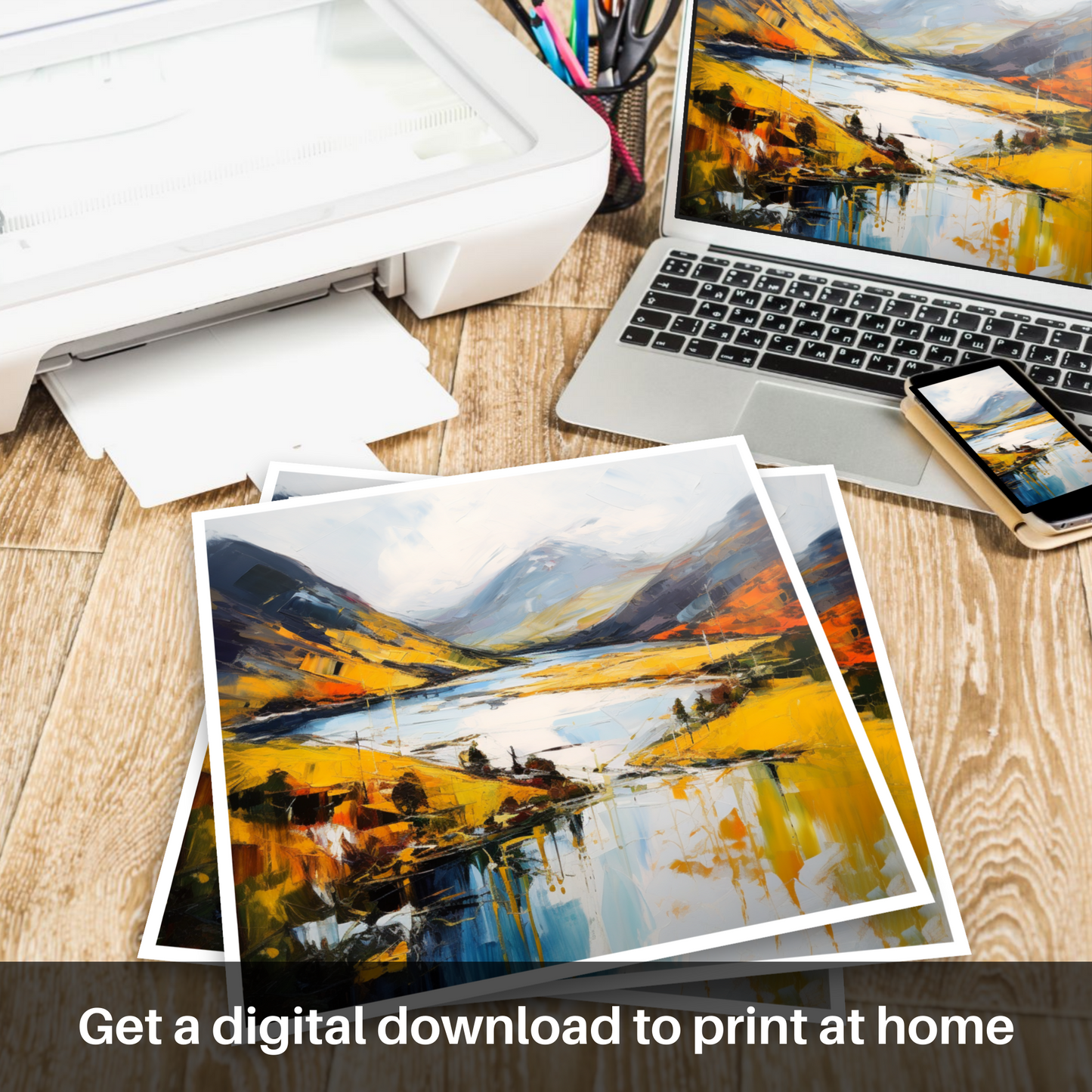 Downloadable and printable picture of Loch Shiel, Highlands