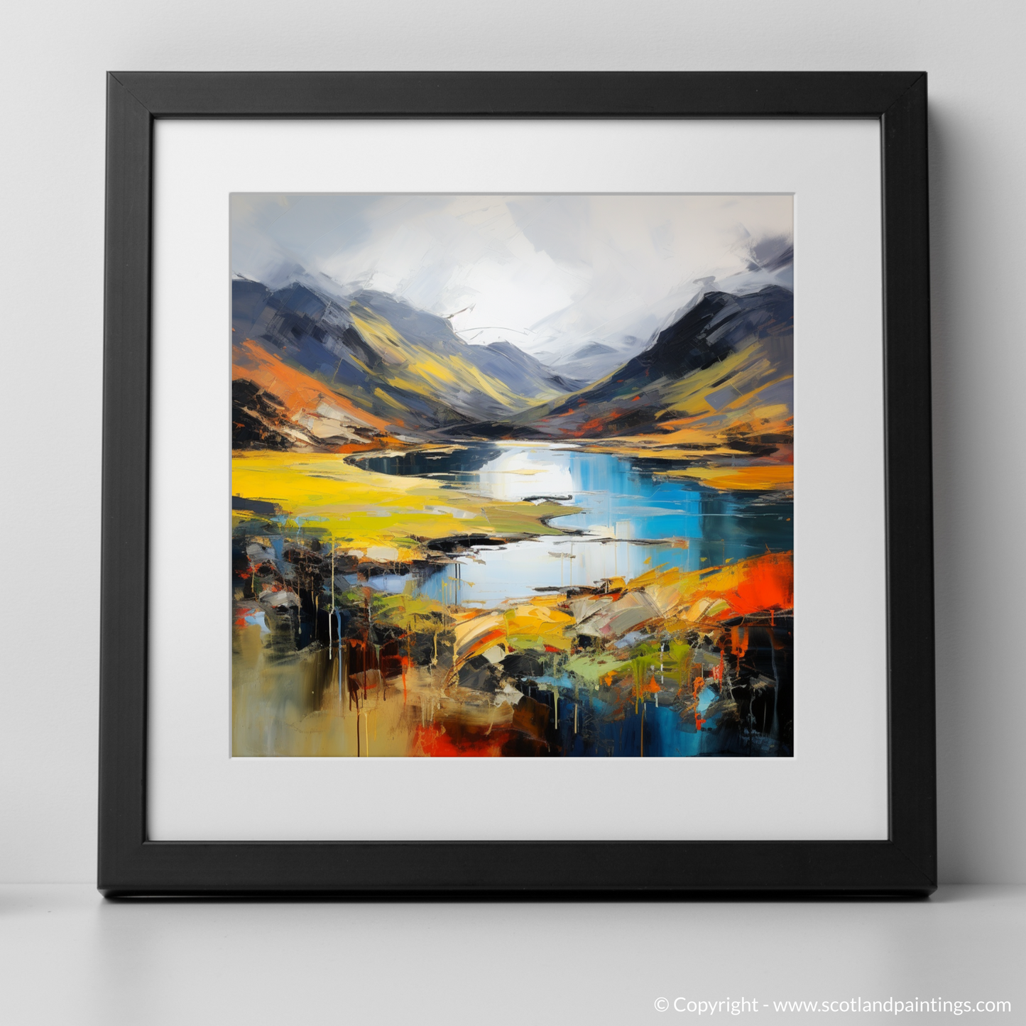 Art Print of Loch Shiel, Highlands with a black frame